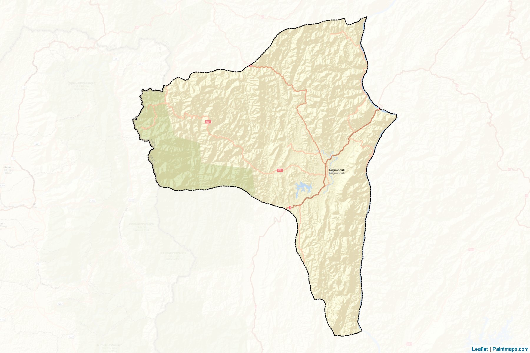 Muestras de recorte de mapas Xayabury (Xaignabouri)-2