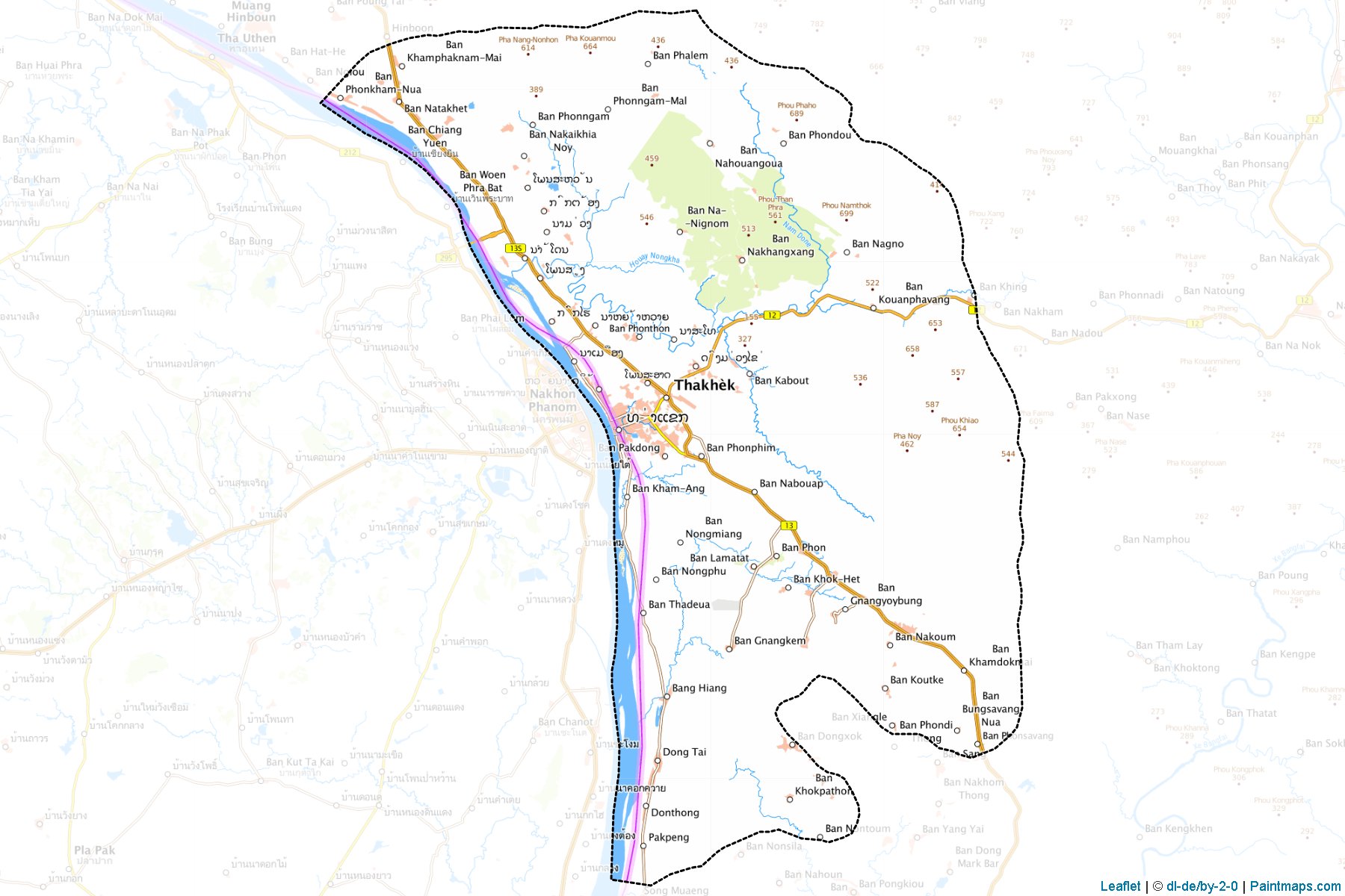 Thakhek (Khammouan) Map Cropping Samples-1