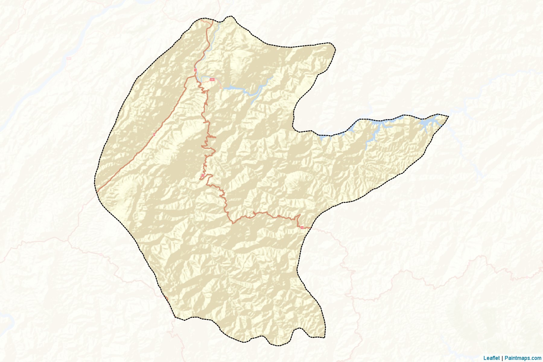 Muestras de recorte de mapas Xiang-Ngeun (Luangphrabang)-2