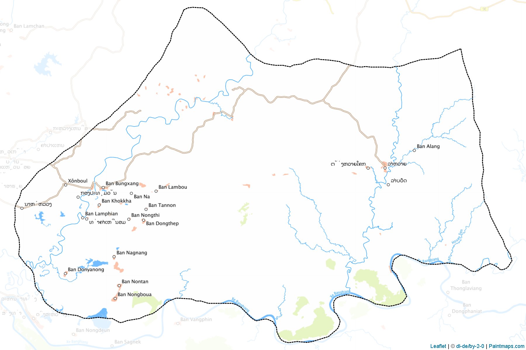 Muestras de recorte de mapas Xonbouri (Savannakhét)-1