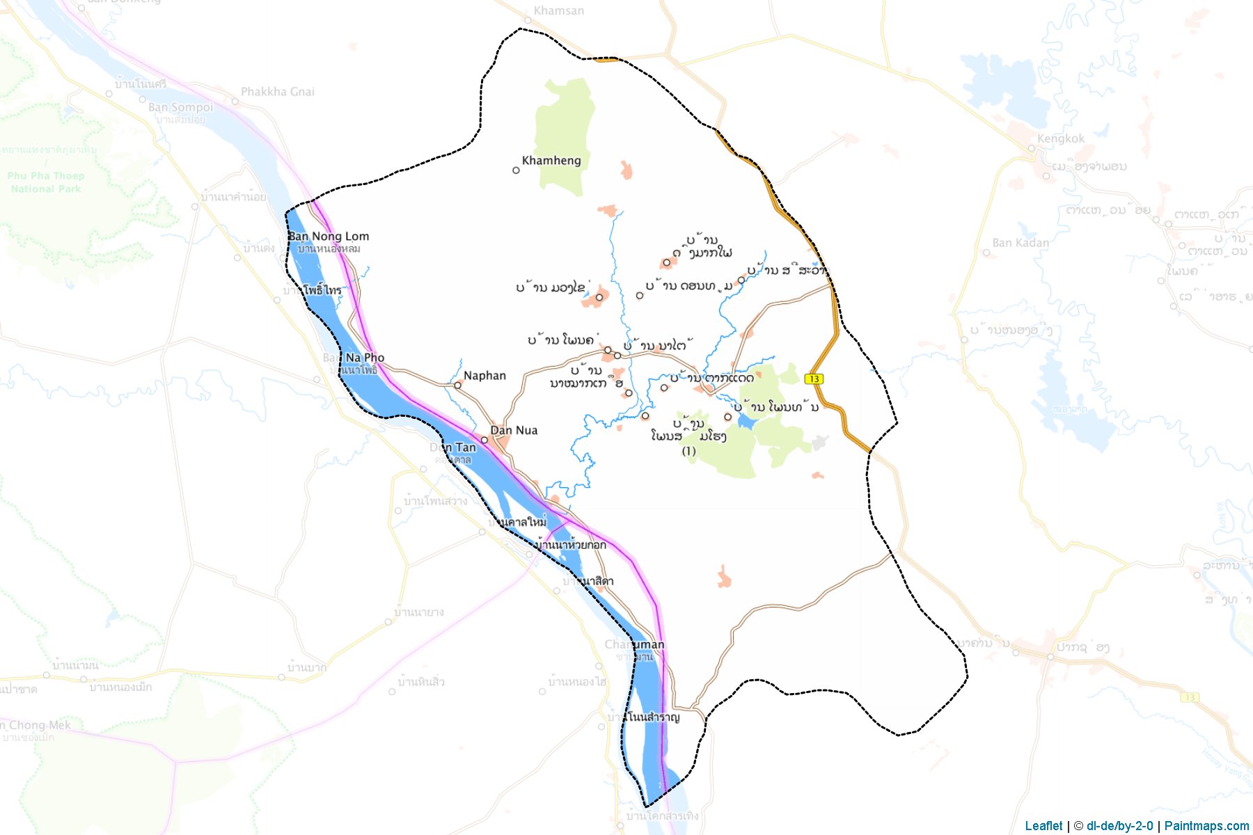 Muestras de recorte de mapas Xaiphouthong (Savannakhét)-1