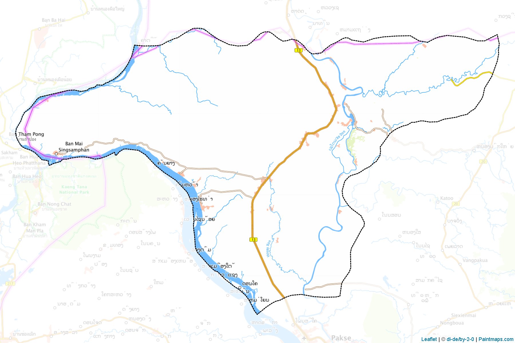 Muestras de recorte de mapas Xanasomboun (Champasak)-1