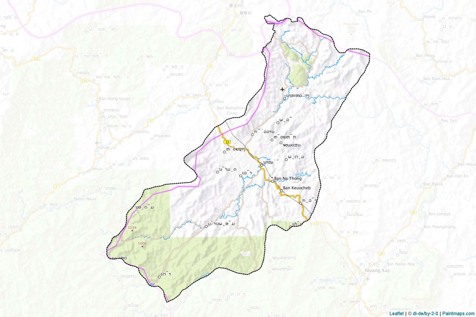 Muestras de recorte de mapas Namo (Oudômxai)-1