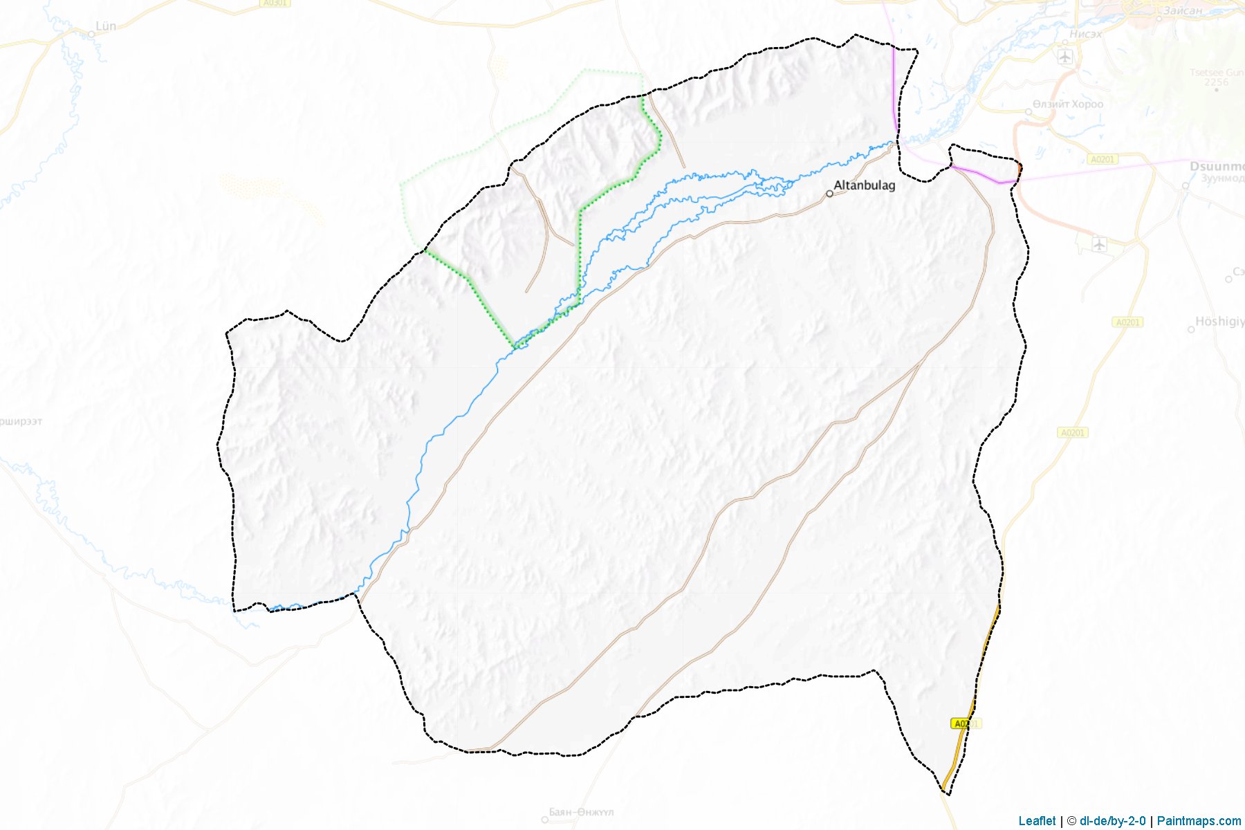 Muestras de recorte de mapas Altanbulag (Töv)-1