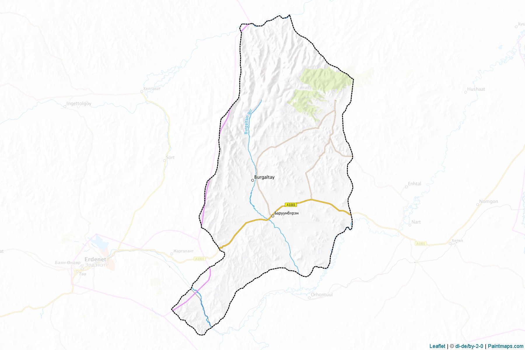 Muestras de recorte de mapas Baruunbu'ren (Selenge)-1