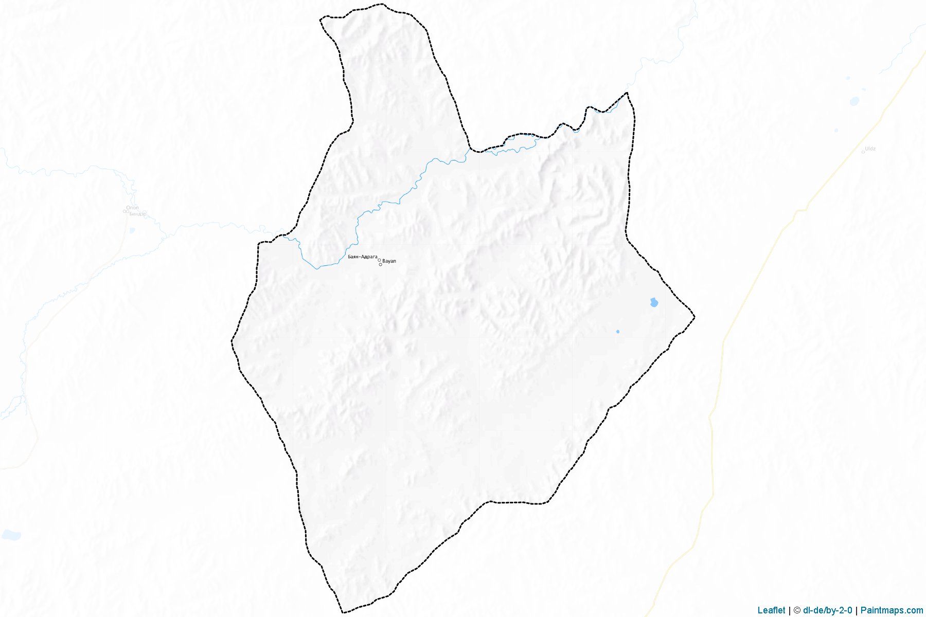 Muestras de recorte de mapas Bayan-Adraga (Hentiy)-1