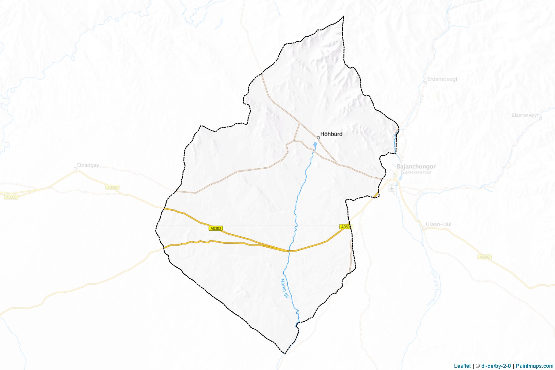 Muestras de recorte de mapas Bayan-Ovoo (Bayanhongor)-1