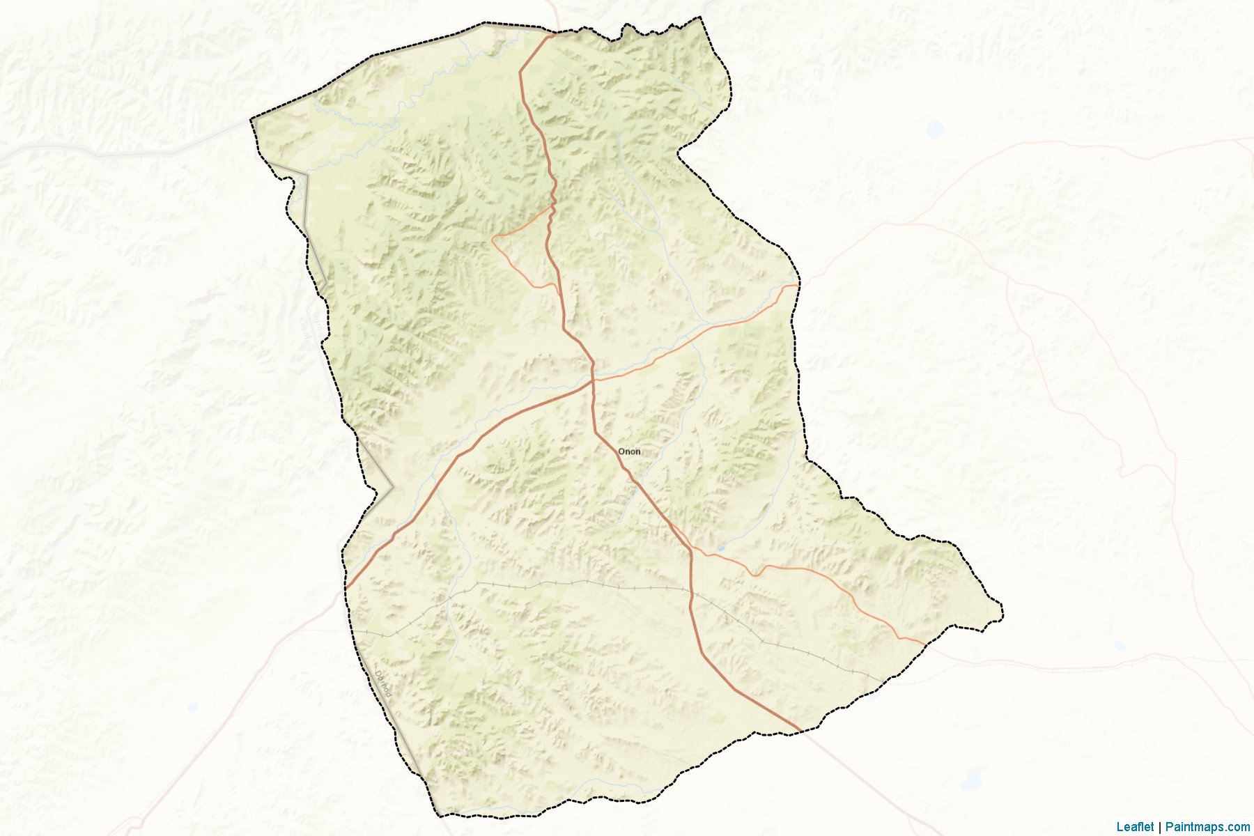 Muestras de recorte de mapas Bayan-Uul (Dornod)-2