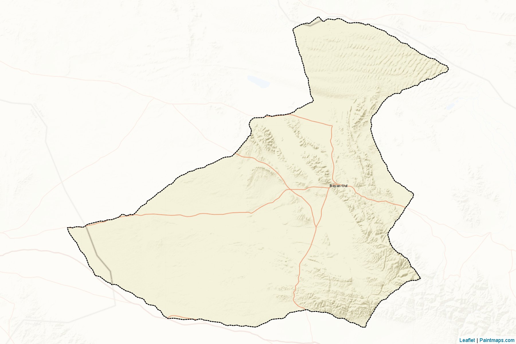 Muestras de recorte de mapas Bayan-Uul (Govi-Altay)-2