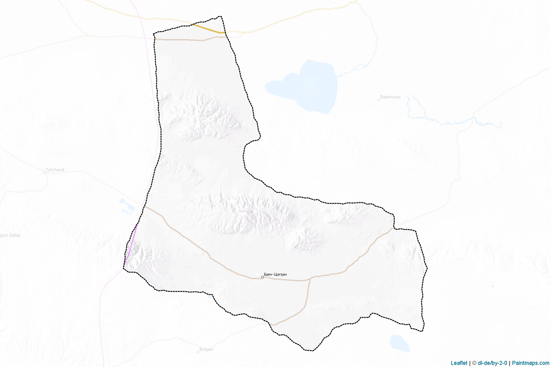 Muestras de recorte de mapas Bayancagaan (Bayanhongor)-1