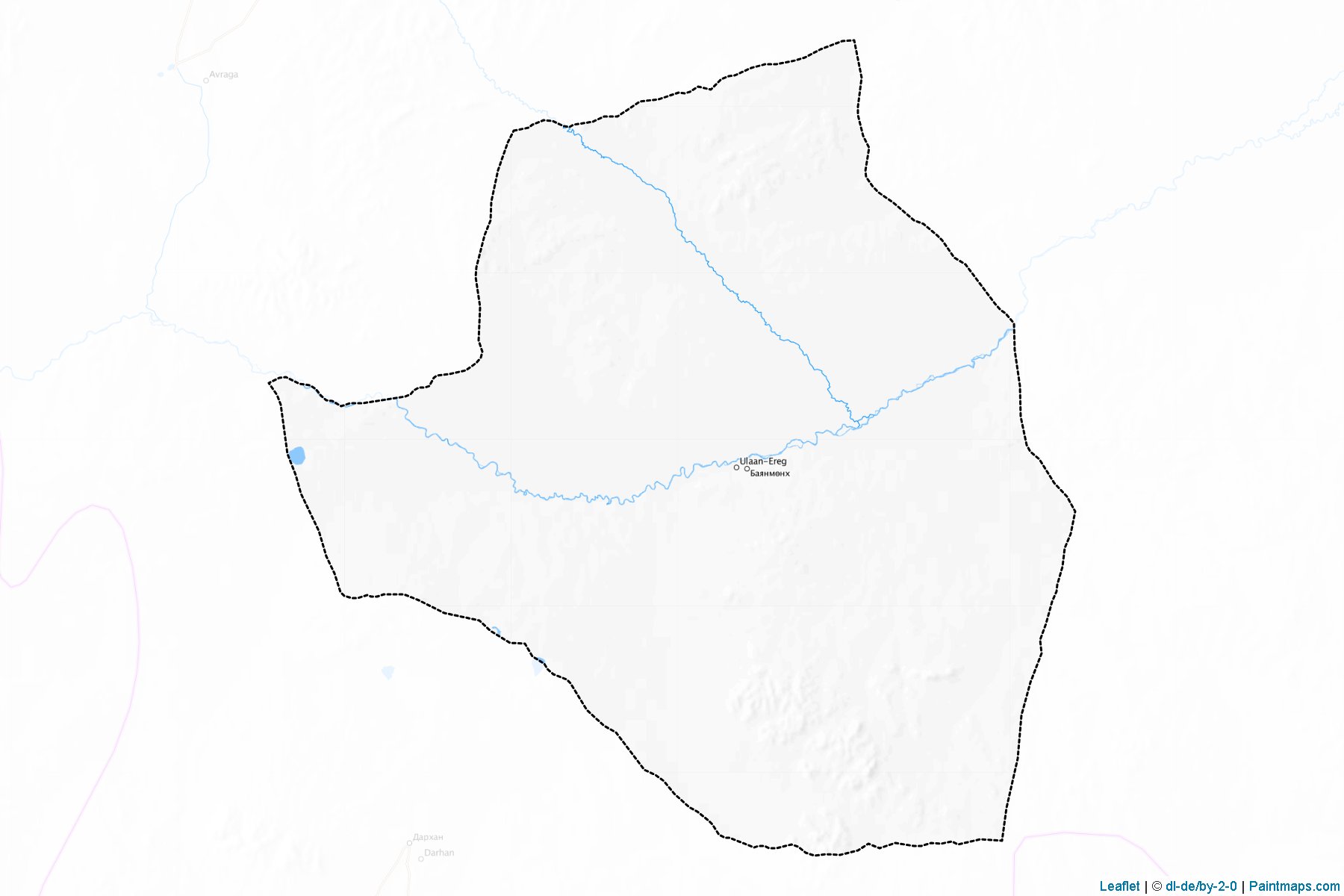 Muestras de recorte de mapas Bayanmo'nx (Hentiy)-1