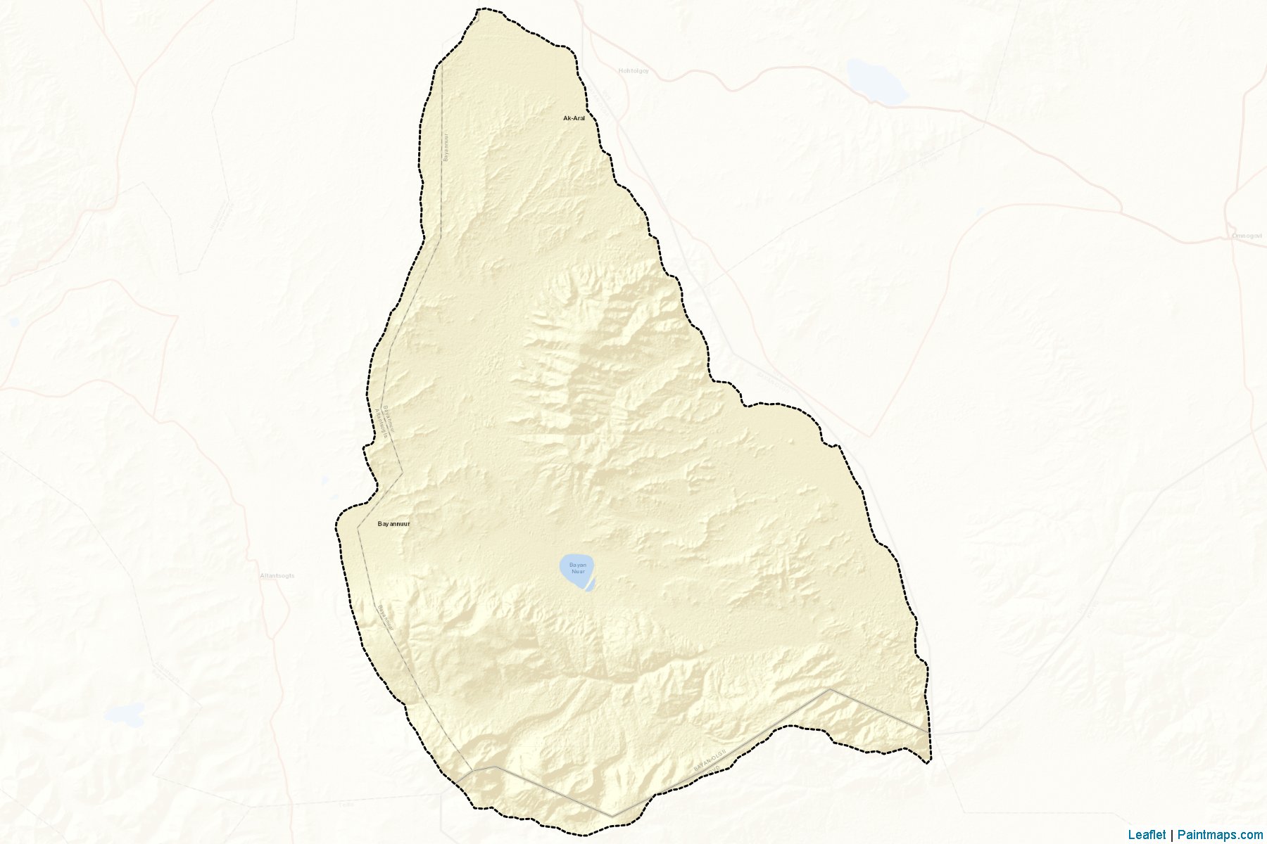 Muestras de recorte de mapas Bayannuur (Bayan-Ölgiy)-2