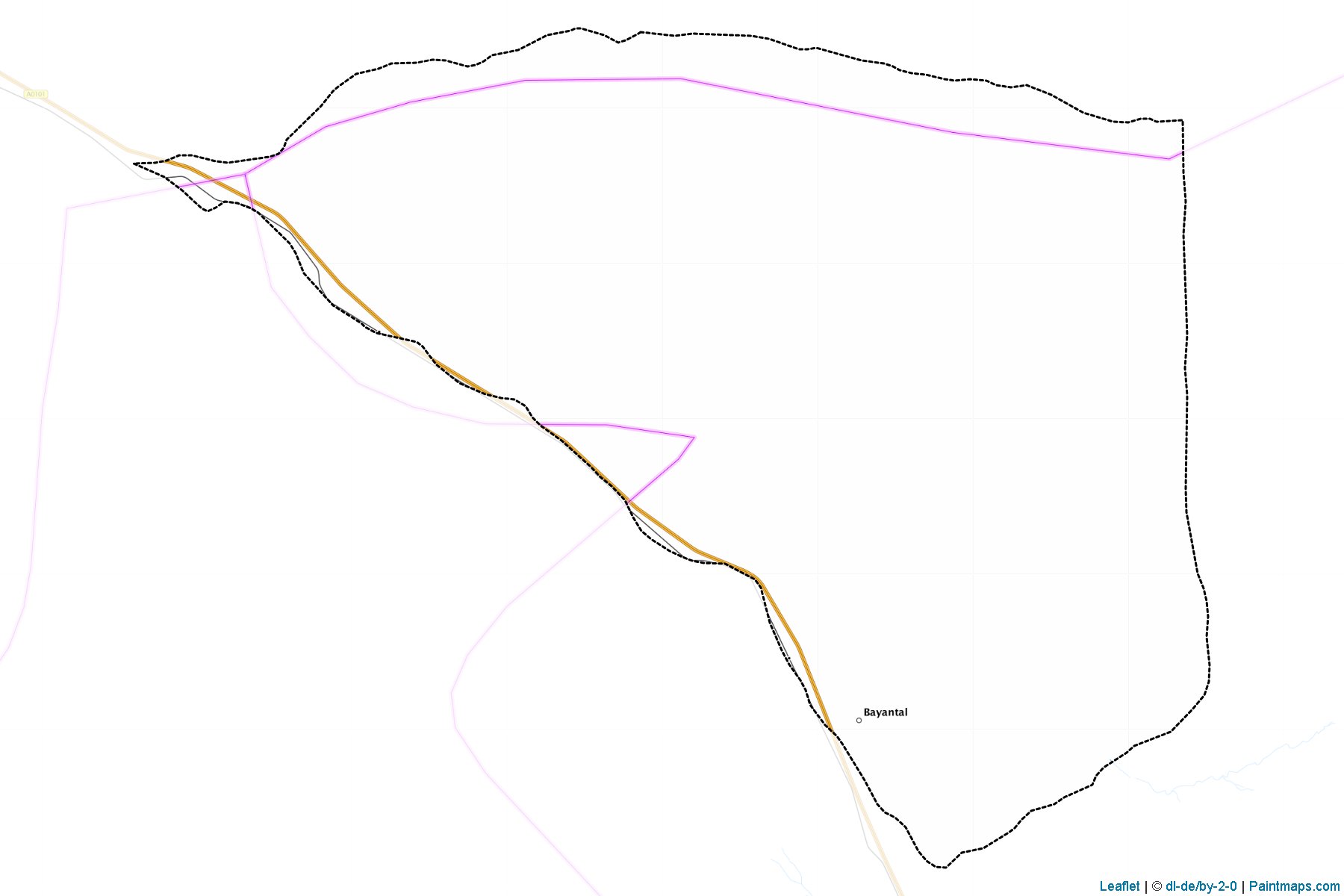 Muestras de recorte de mapas Bayantal (Govĭ-Sümber)-1