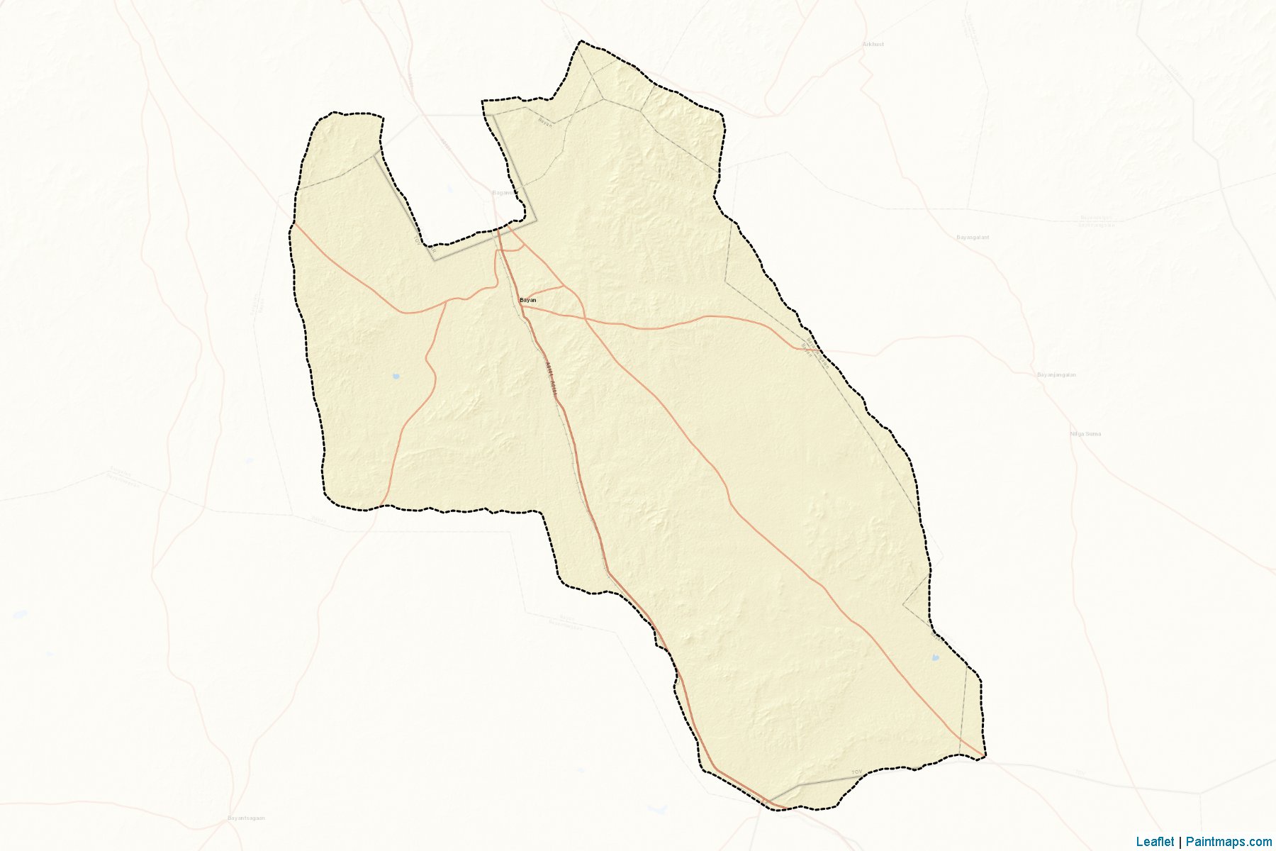 Muestras de recorte de mapas Bayan (Töv)-2