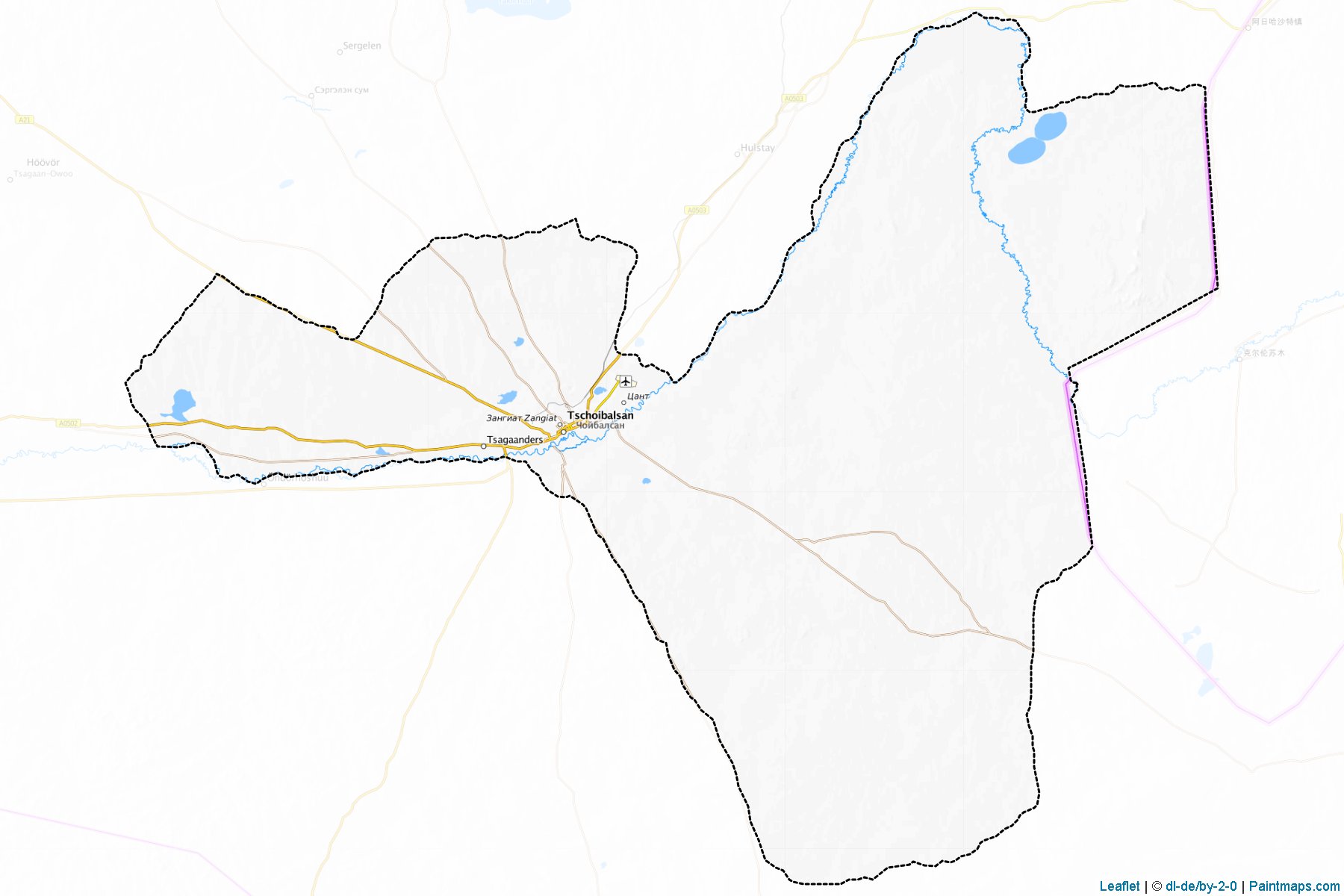 Muestras de recorte de mapas Bayantu'men (Dornod)-1