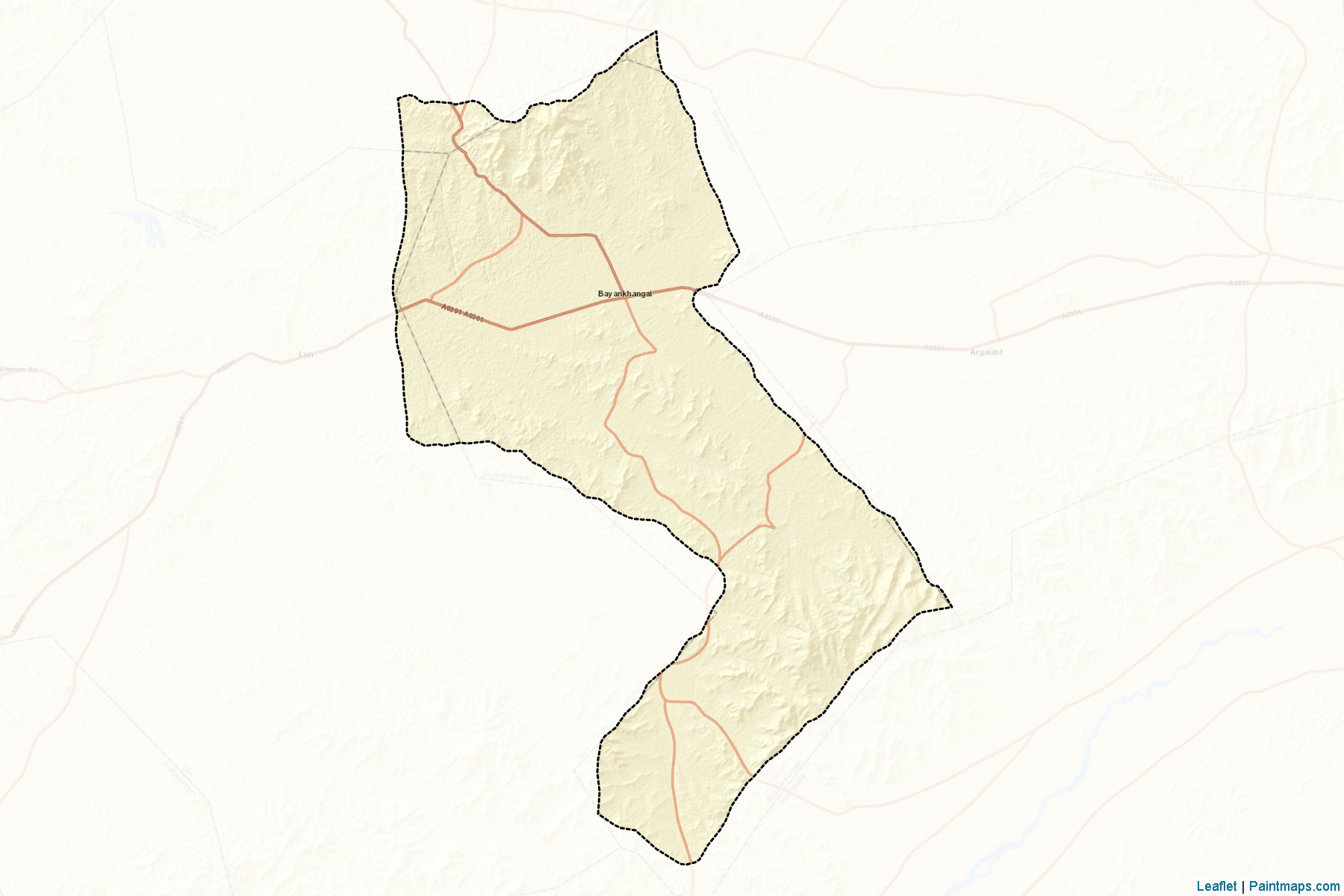 Muestras de recorte de mapas Bayanxangai (Töv)-2