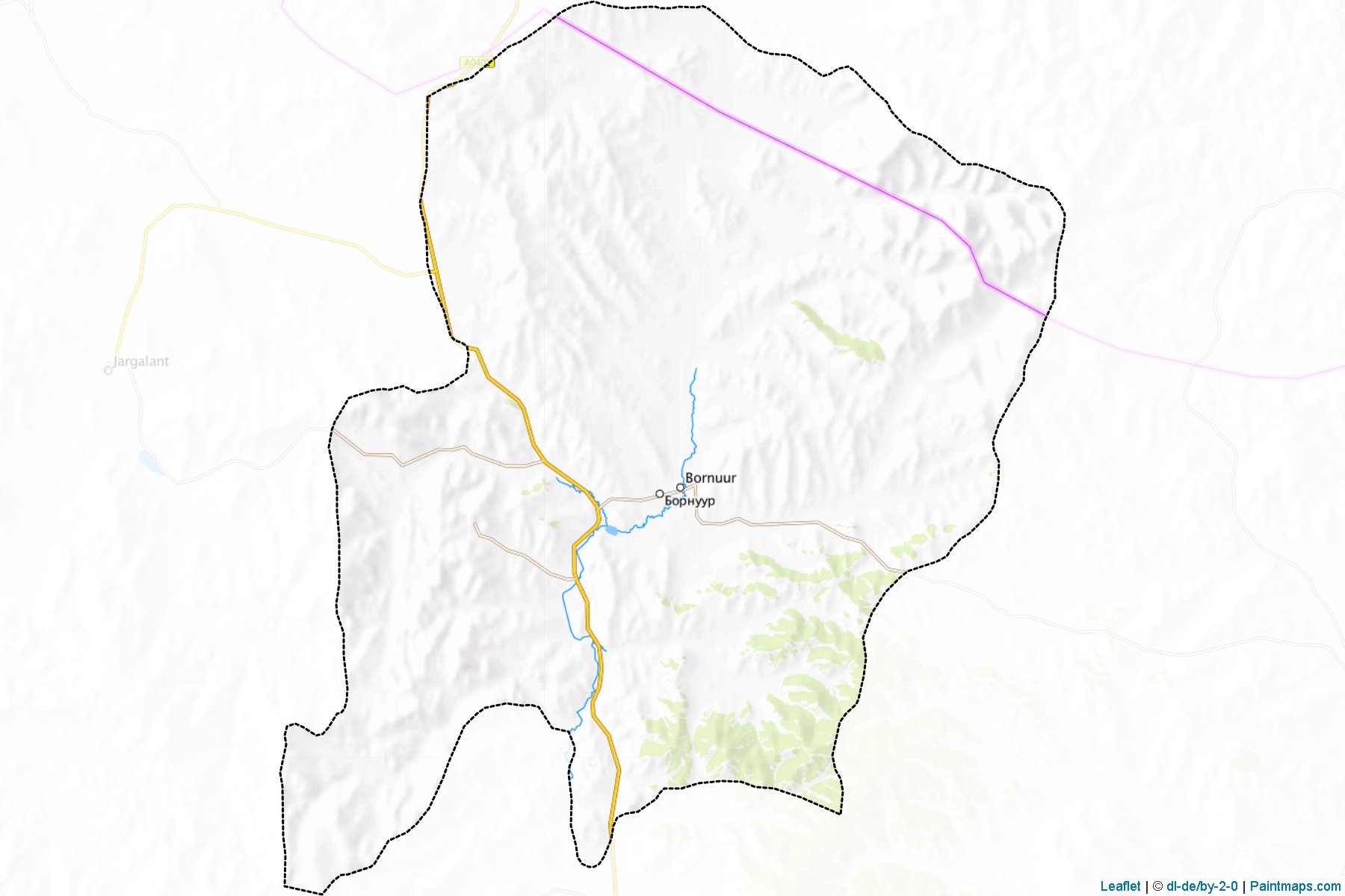 Muestras de recorte de mapas Bornuur (Töv)-1