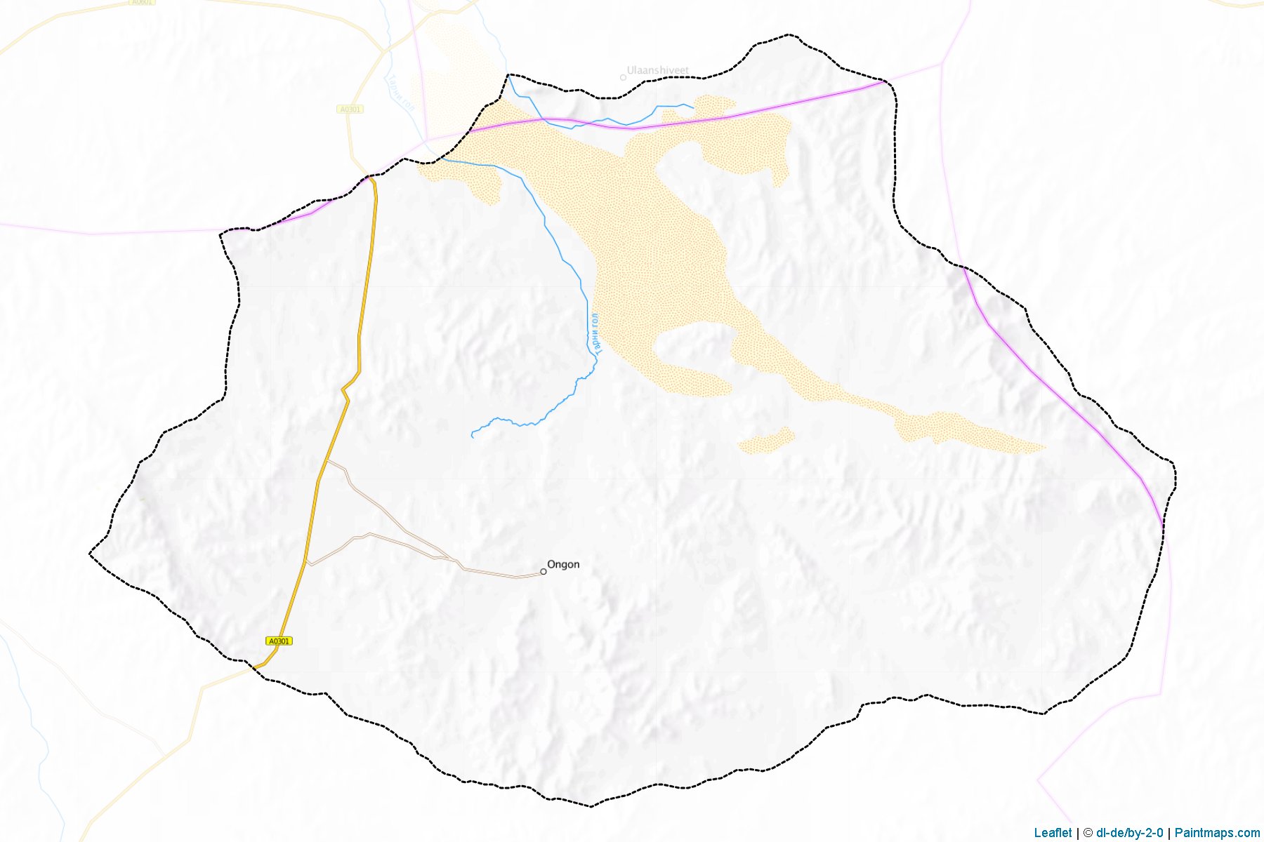 Muestras de recorte de mapas Bu'rd (Övörhangay)-1