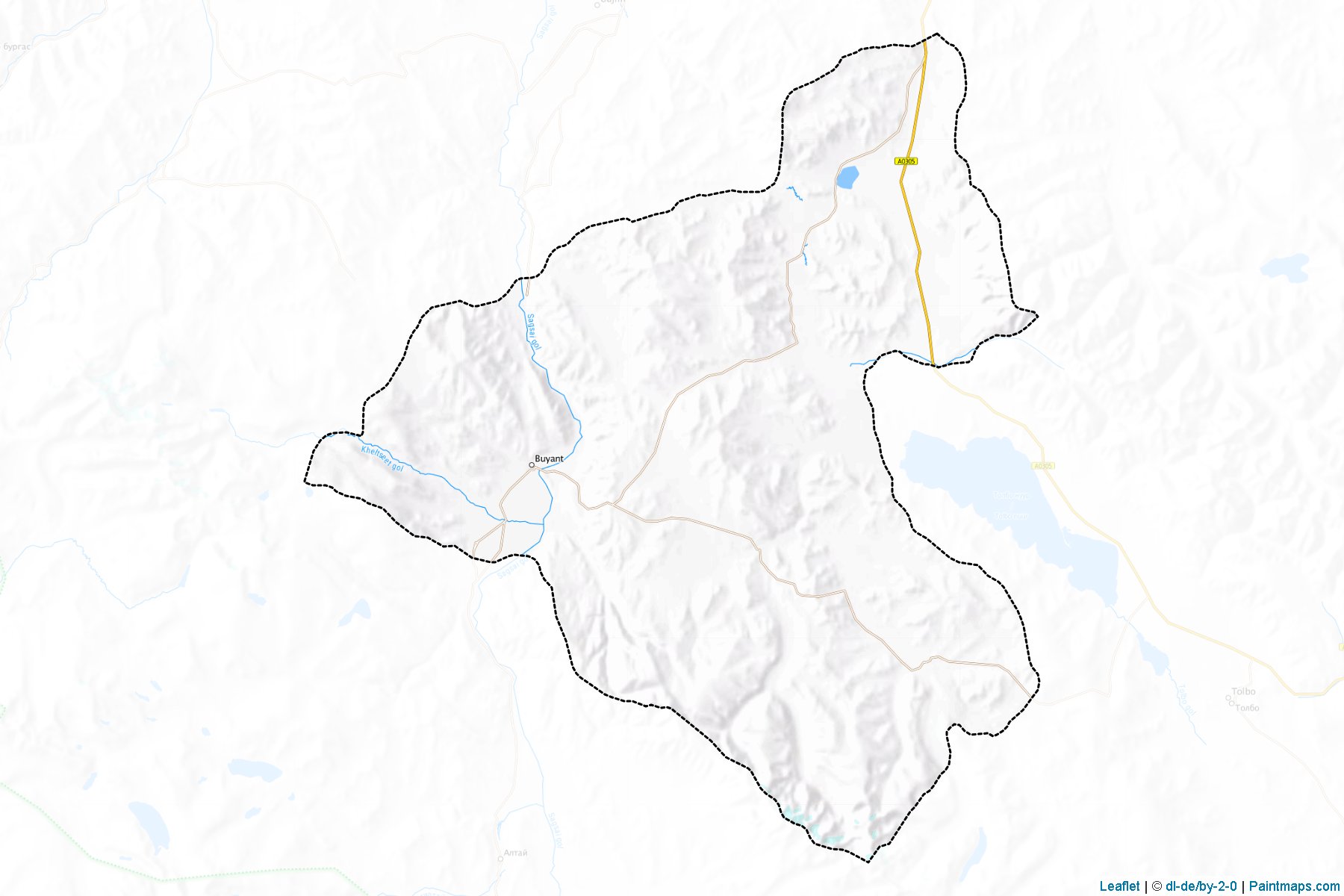 Muestras de recorte de mapas Buyant (Bayan-Ölgiy)-1