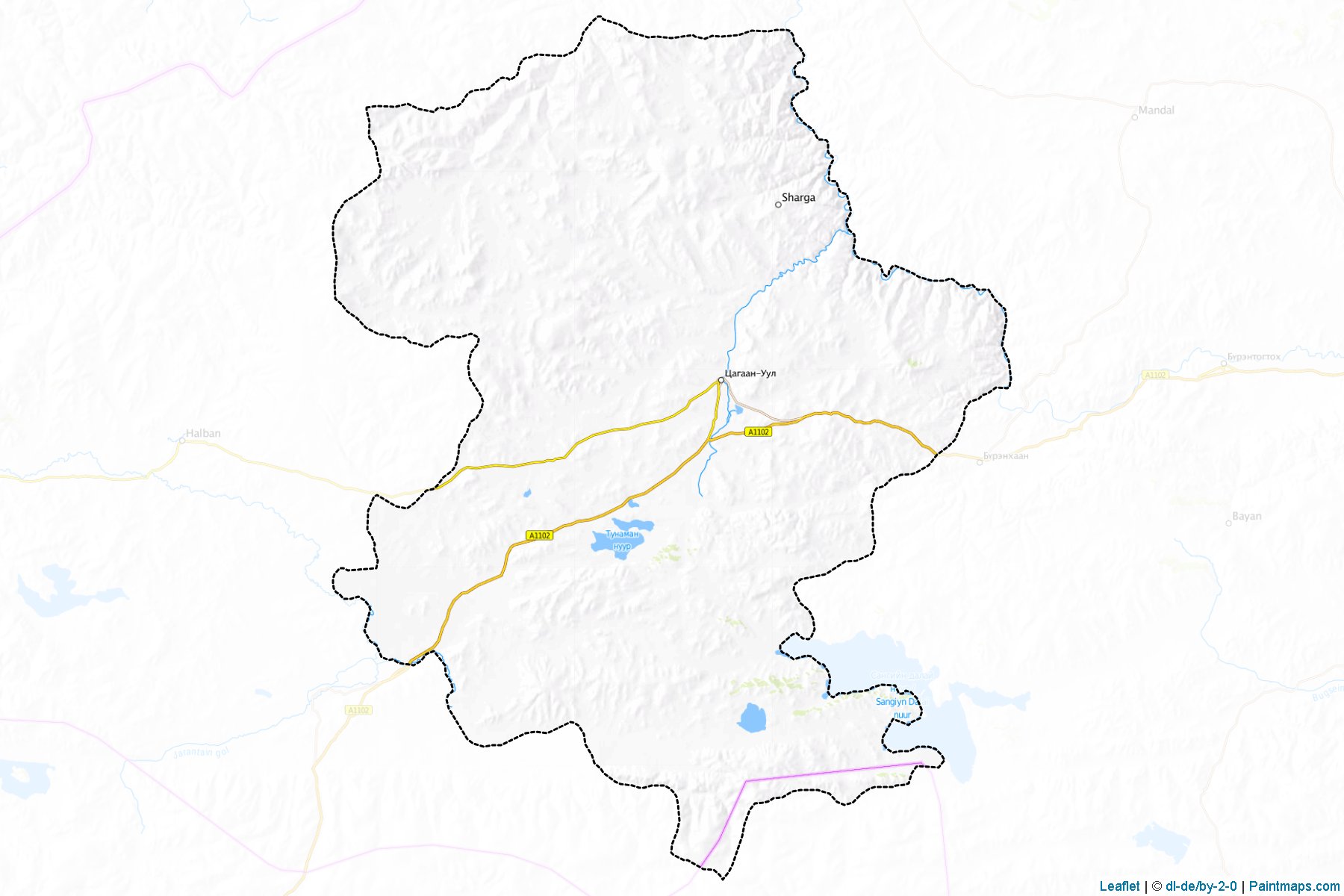 Cagaan-Uul (Hövsgöl) Haritası Örnekleri-1