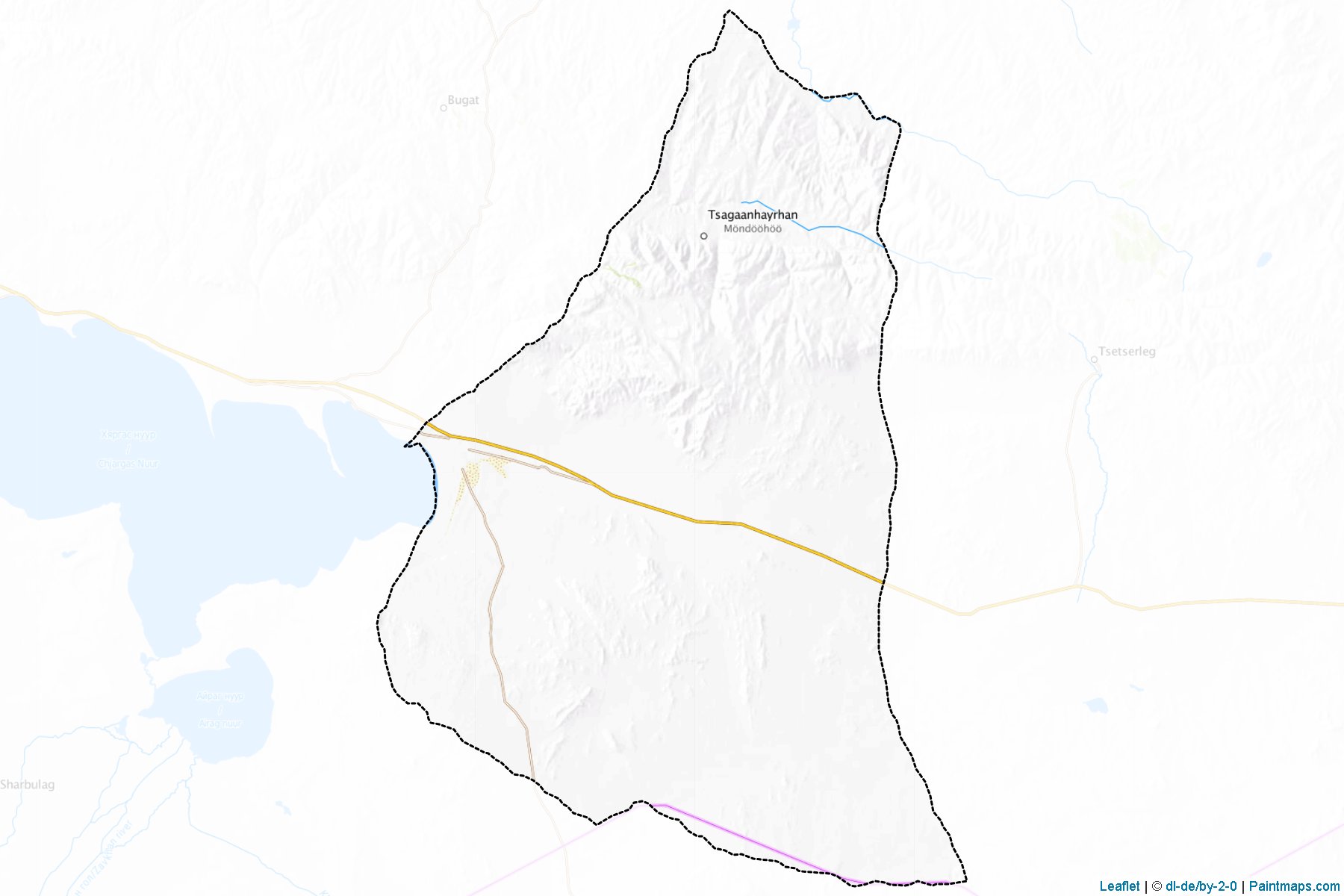 Muestras de recorte de mapas Cagaanxairxan (Uvs)-1