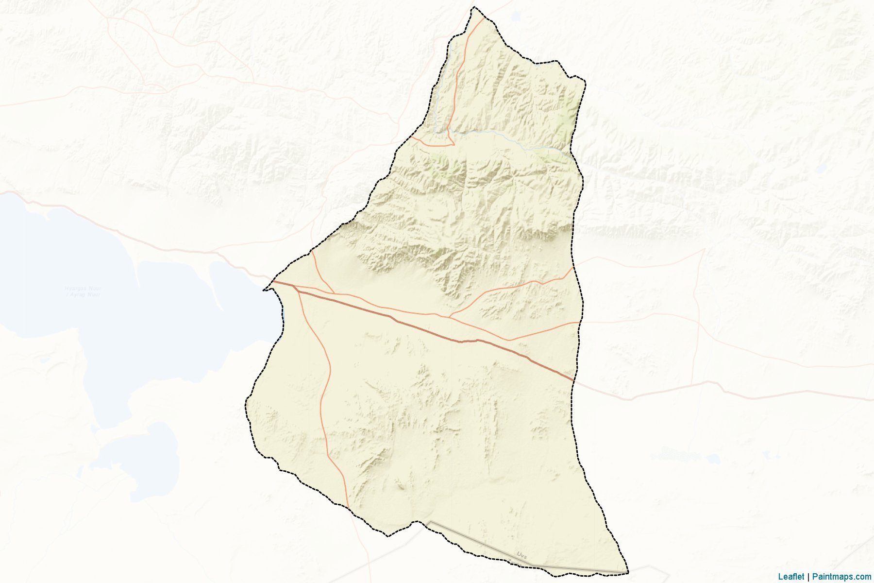 Muestras de recorte de mapas Cagaanxairxan (Uvs)-2