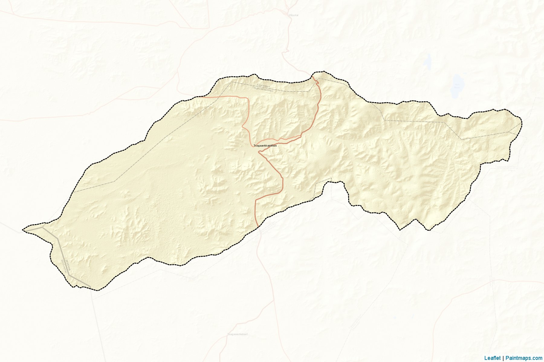 Muestras de recorte de mapas Cagaanxairxan (Dzavxan)-2