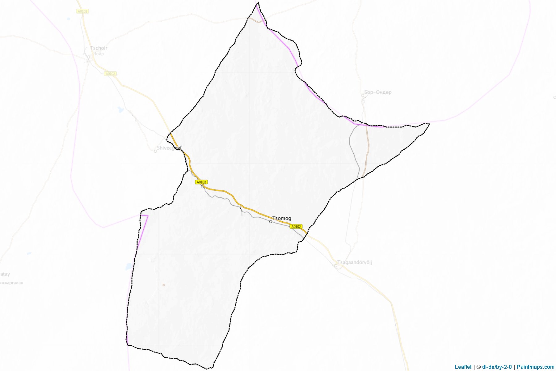 Muestras de recorte de mapas Dalanjargalan (Dornogovi)-1