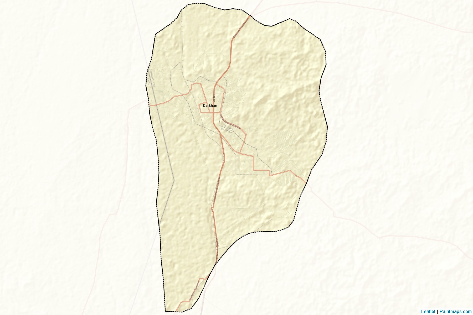 Muestras de recorte de mapas Darxan (Darhan-Uul)-2