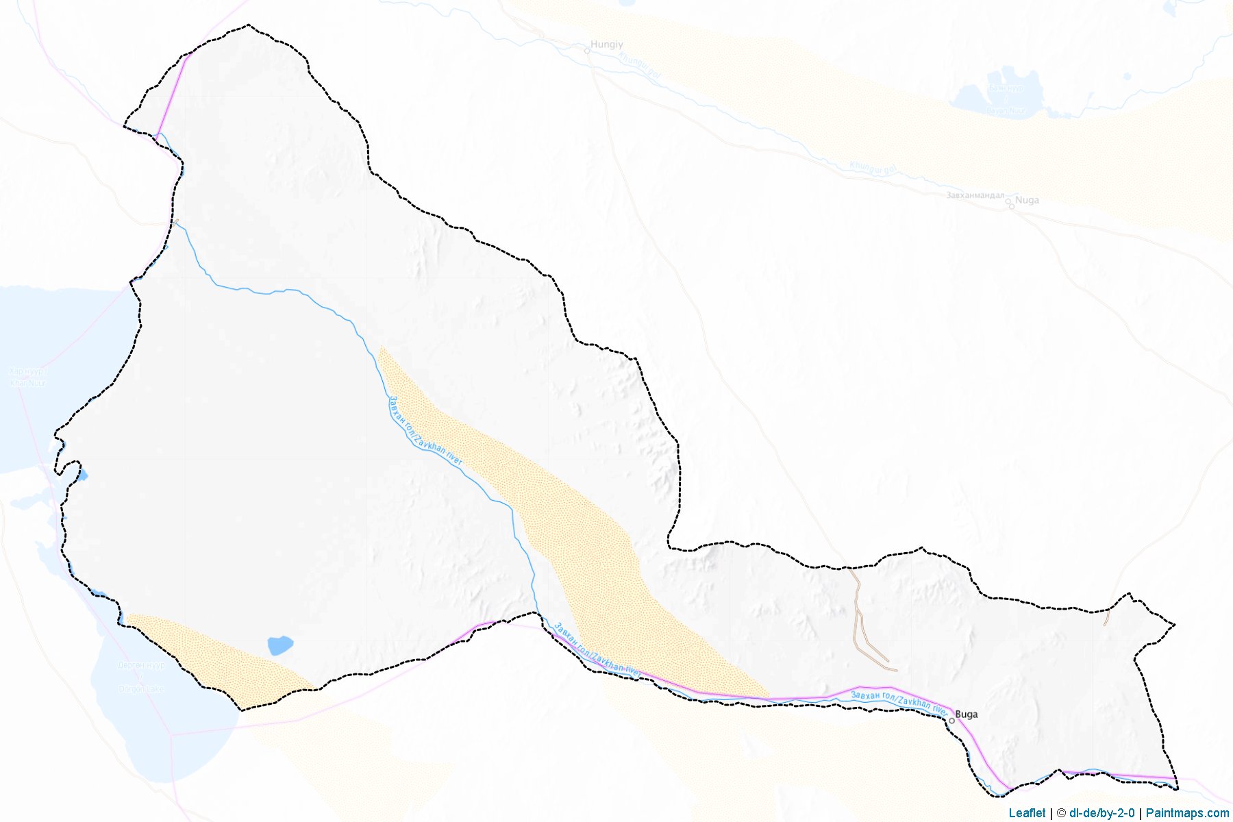 Muestras de recorte de mapas Do'rvoljin (Dzavxan)-1