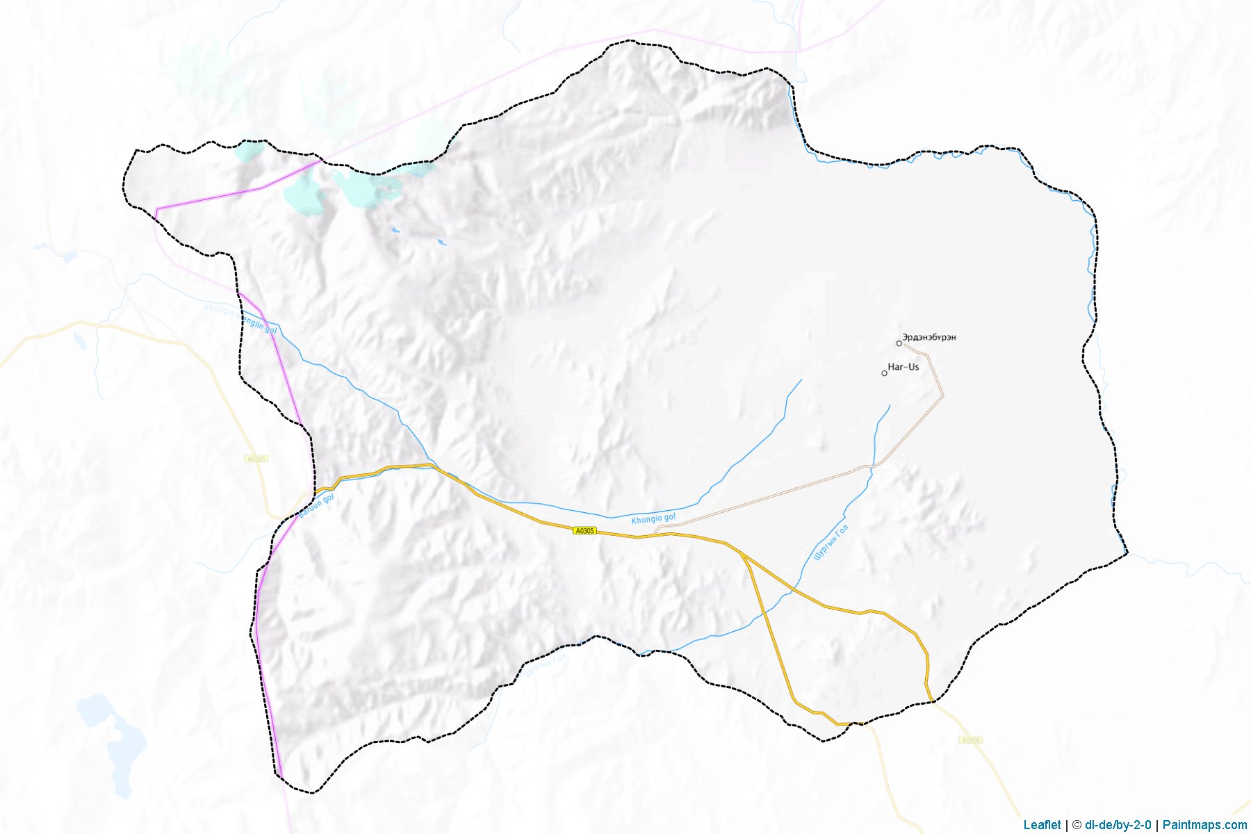 Muestras de recorte de mapas Erdenebu'ren (Hovd)-1