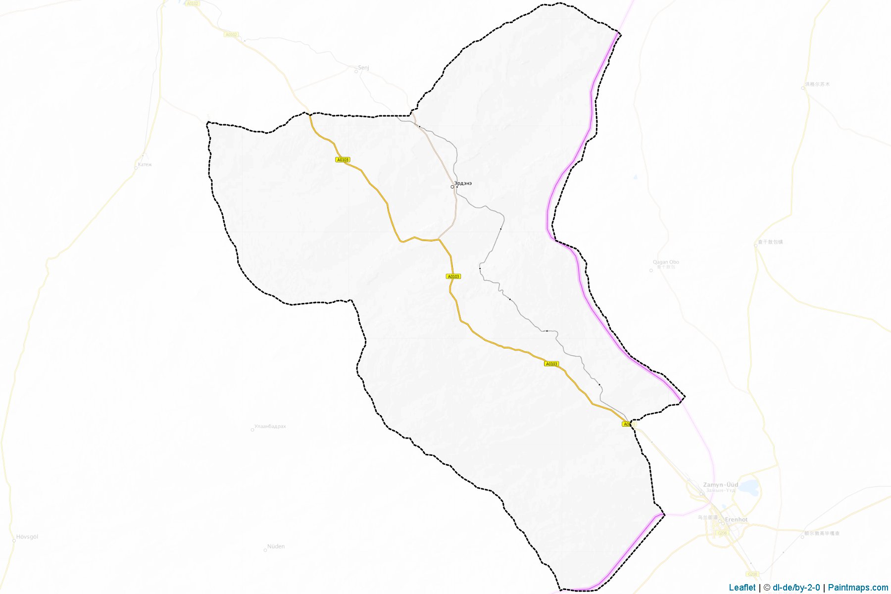 Muestras de recorte de mapas Erdene (Dornogovi)-1