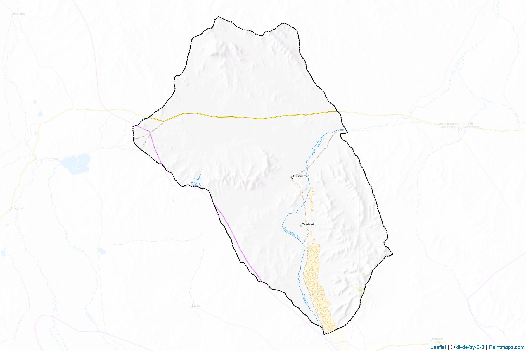 Muestras de recorte de mapas Gurvanbulag (Bulgan)-1