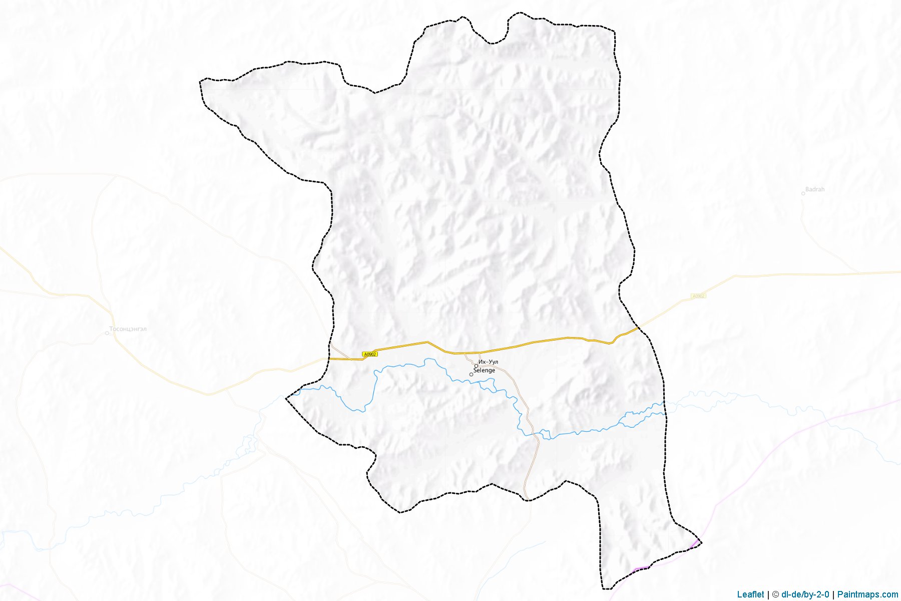 Muestras de recorte de mapas Ix-Uul (Hövsgöl)-1