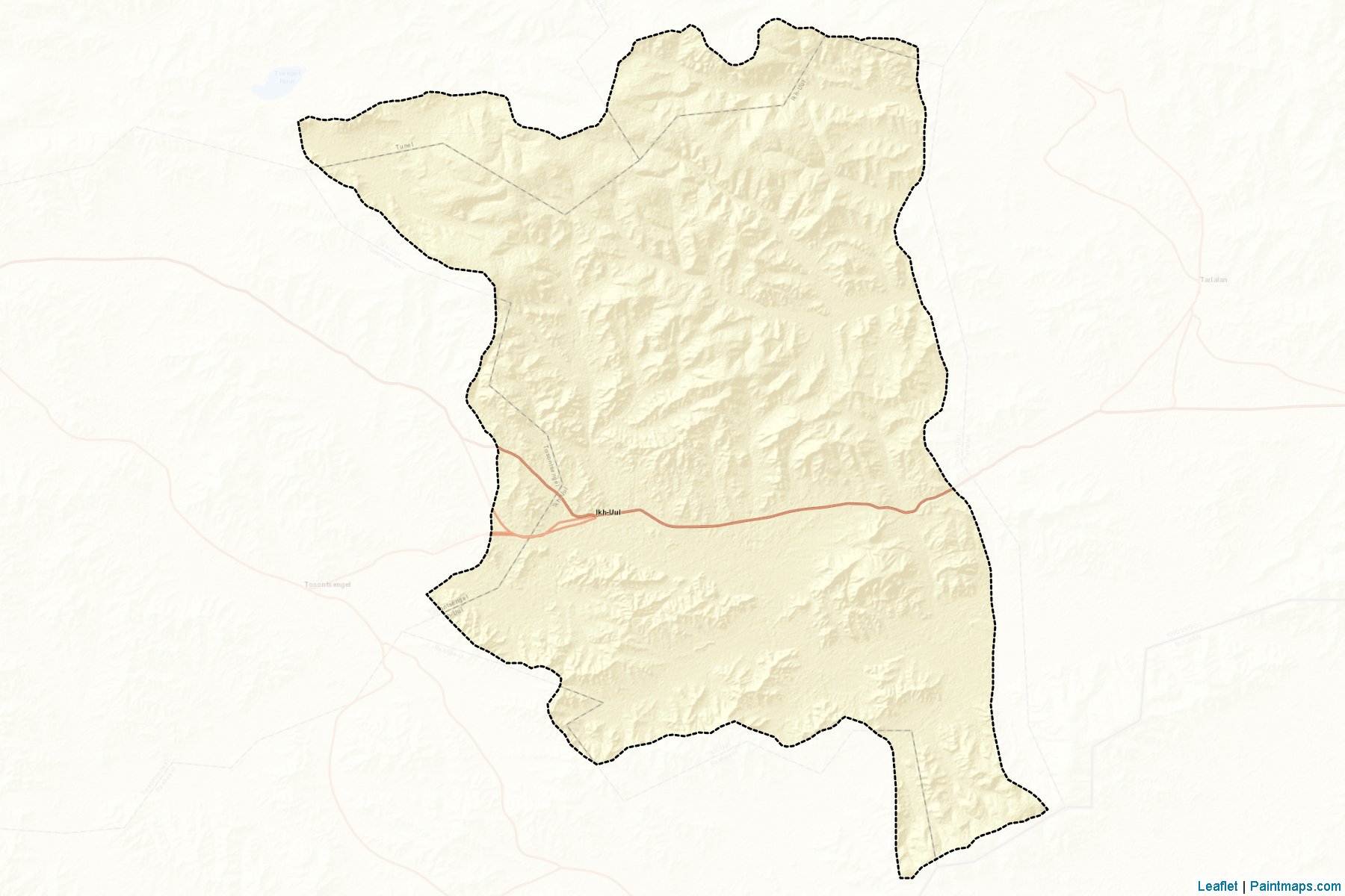 Muestras de recorte de mapas Ix-Uul (Hövsgöl)-2