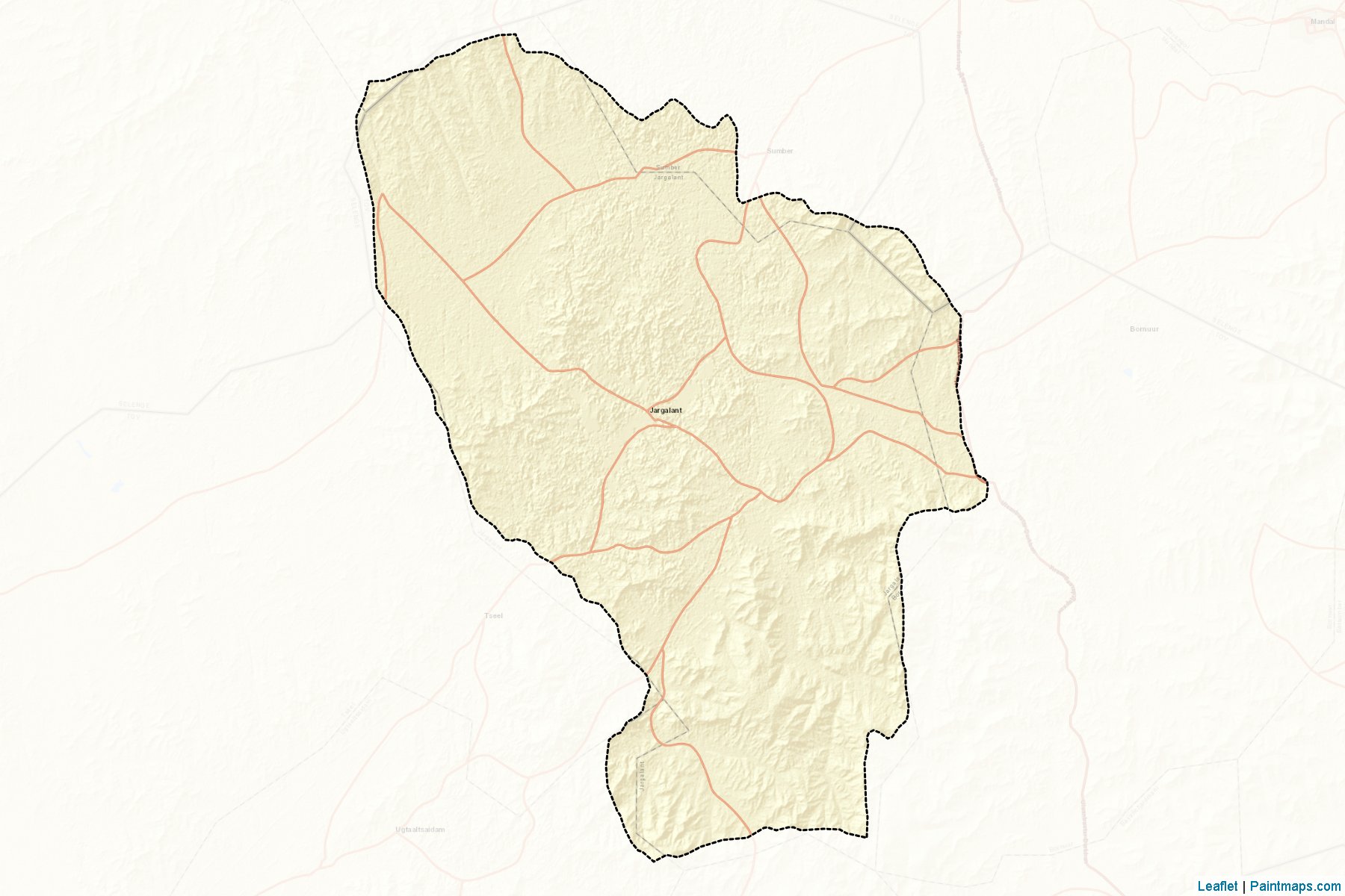 Muestras de recorte de mapas Jargalant (Töv)-2