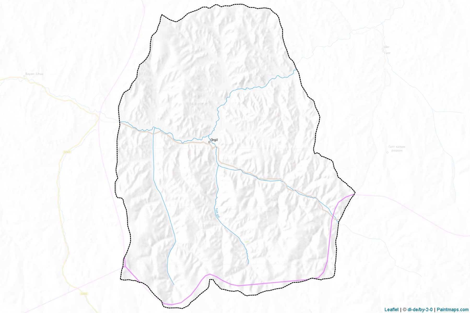 Muestras de recorte de mapas Jargalant (Hövsgöl)-1