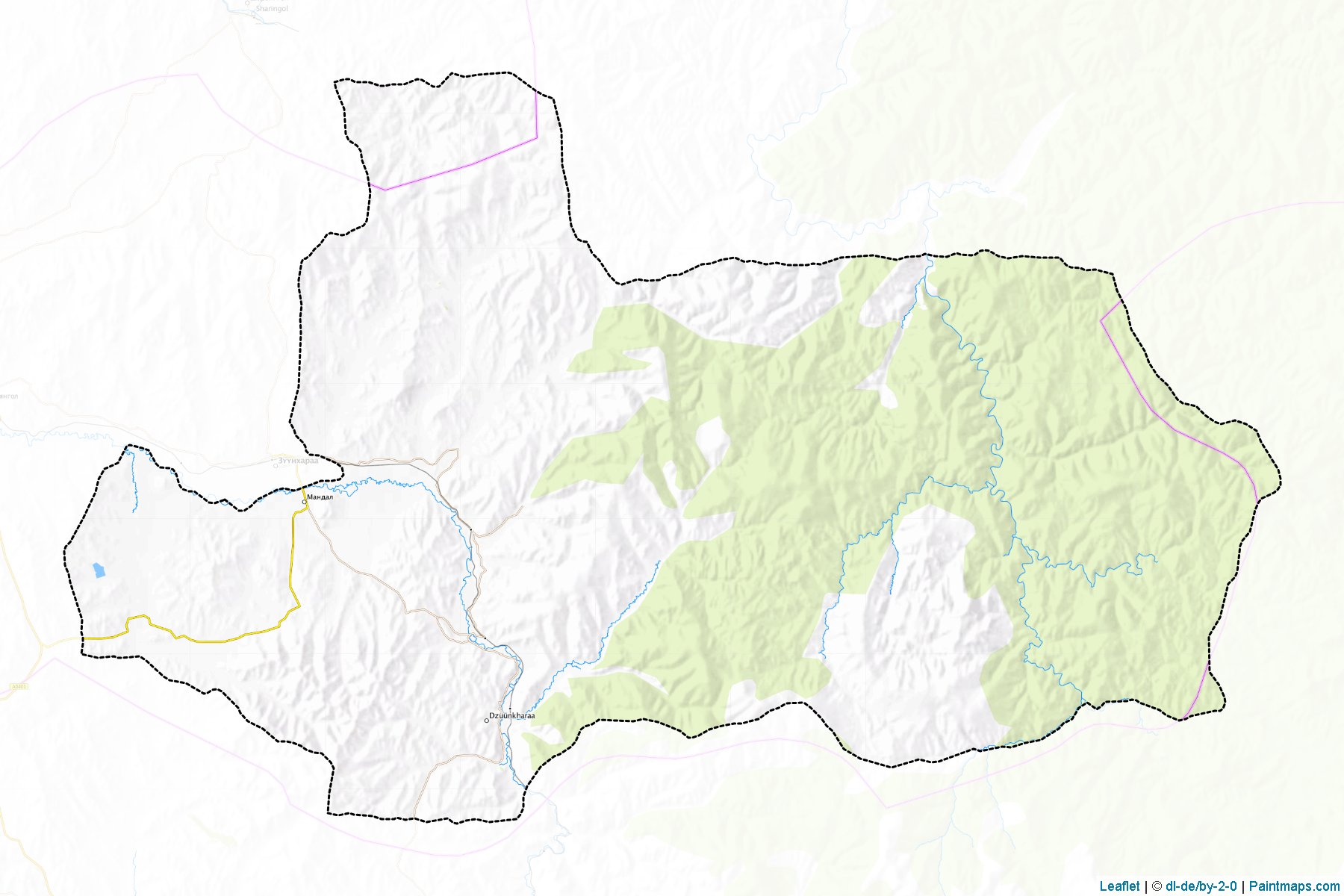 Muestras de recorte de mapas Mandal (Selenge)-1