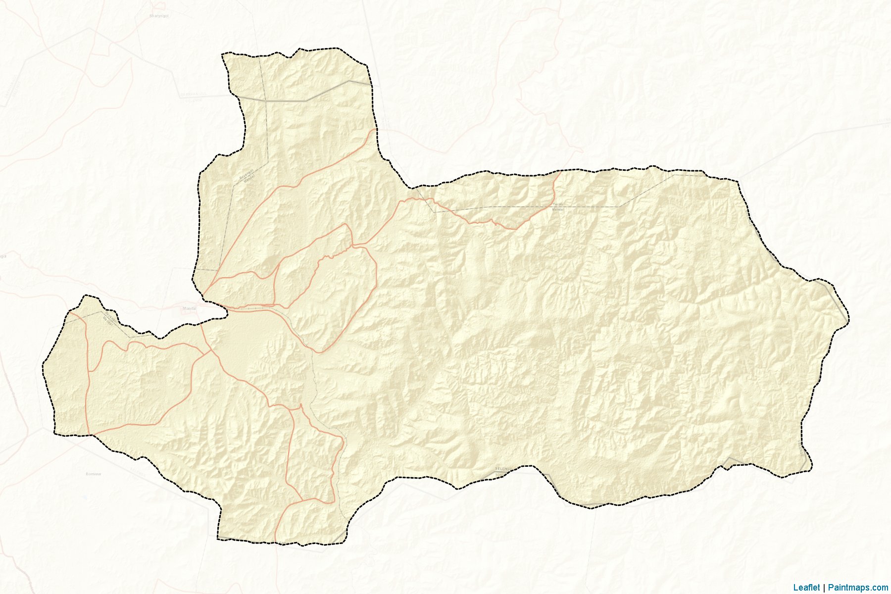 Muestras de recorte de mapas Mandal (Selenge)-2