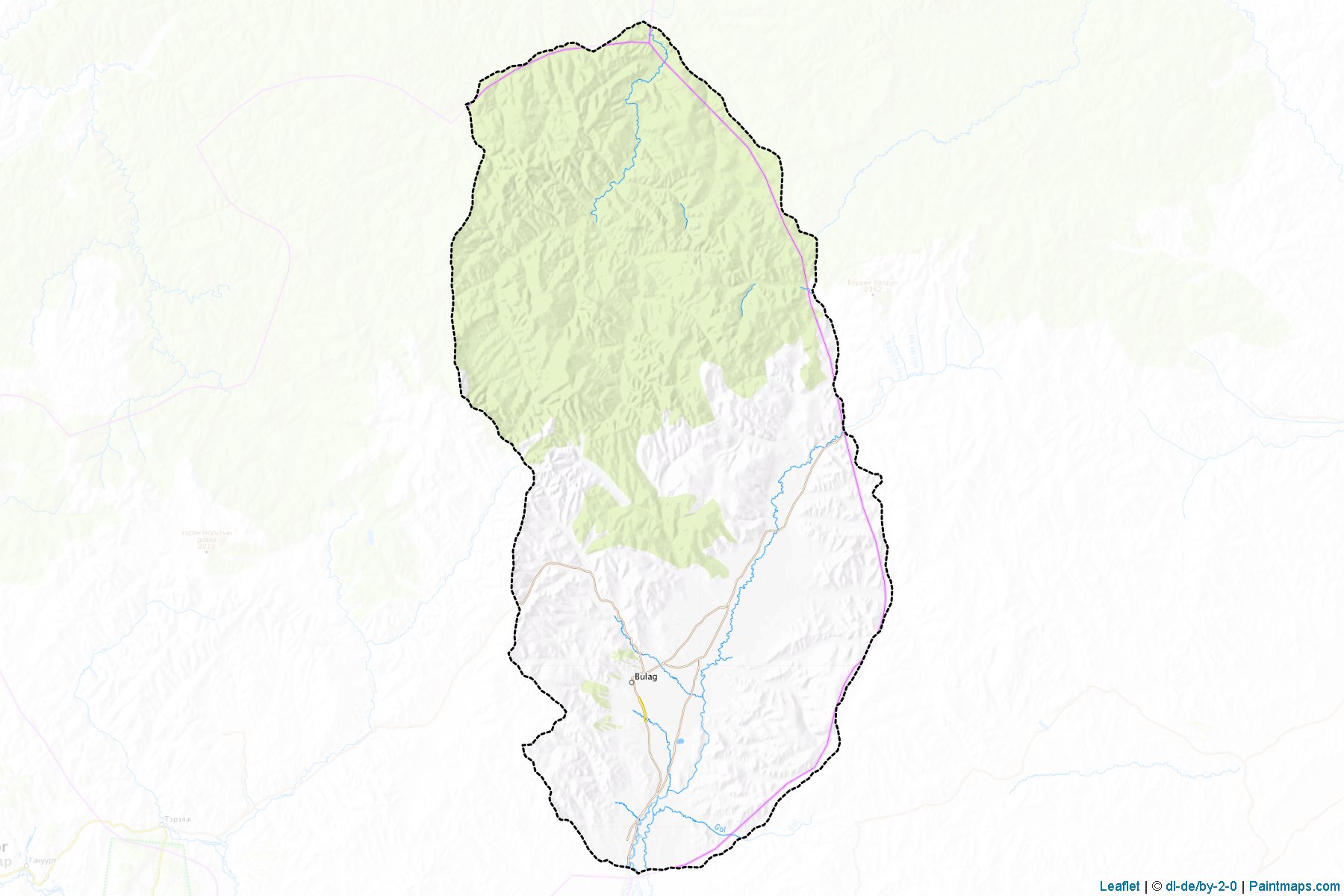 Muestras de recorte de mapas Mo'ngonmorit (Töv)-1