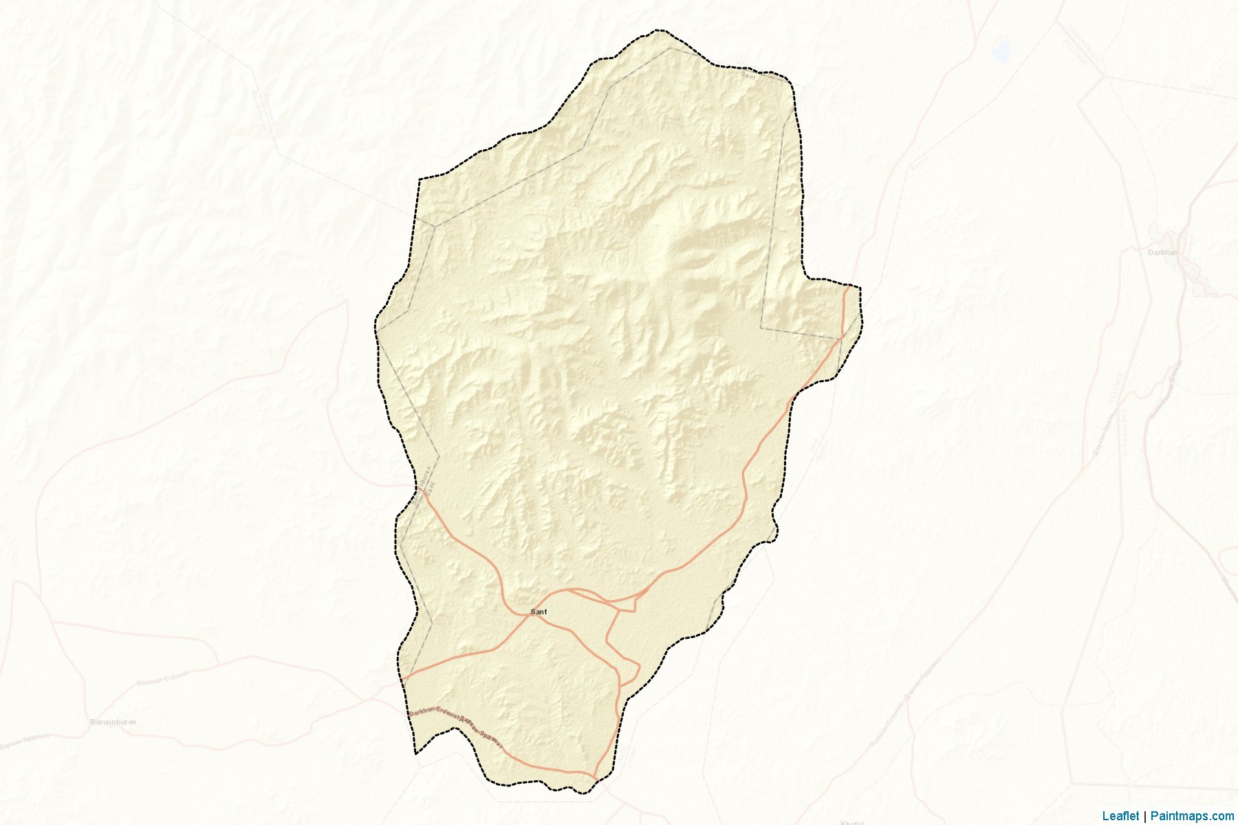 Muestras de recorte de mapas Sant (Selenge)-2