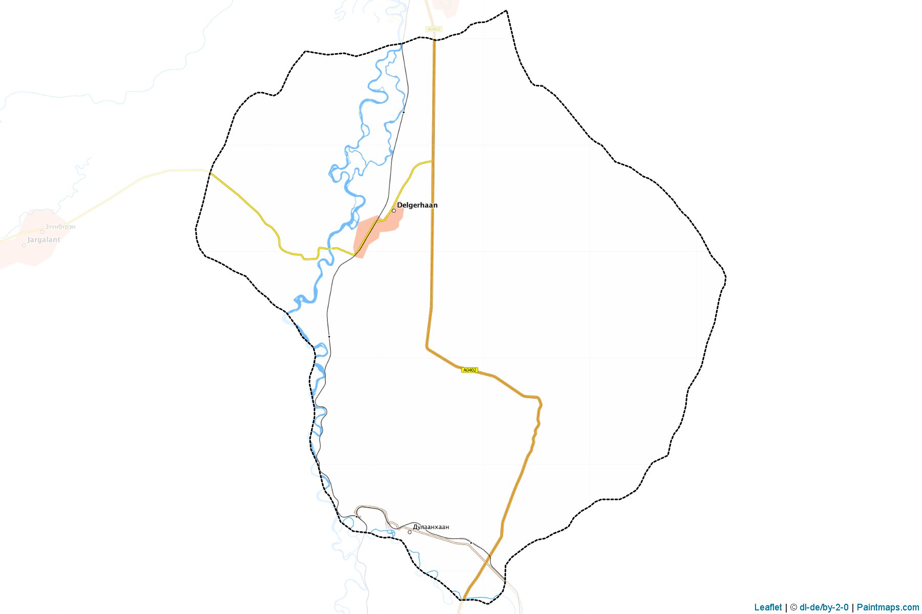 Muestras de recorte de mapas Shaamar (Selenge)-1