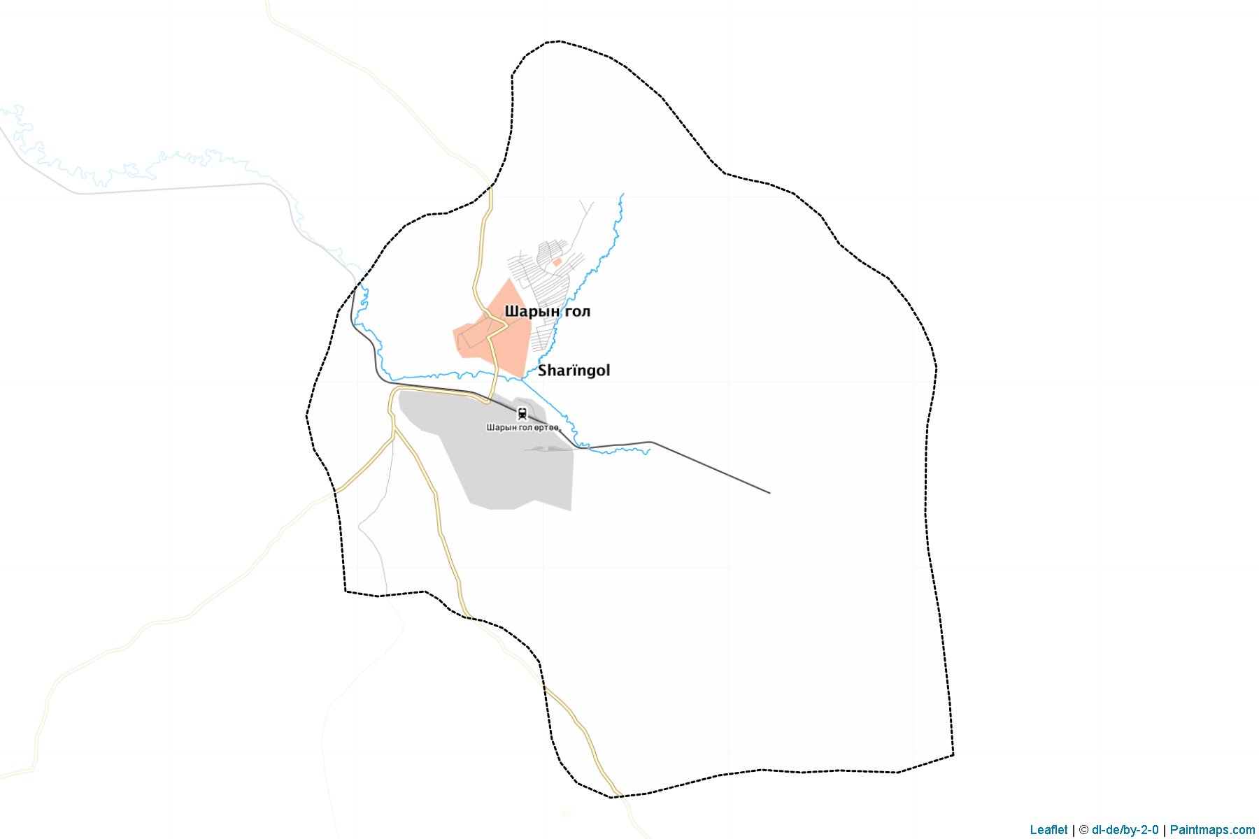 Muestras de recorte de mapas Sharyngol (Darhan-Uul)-1