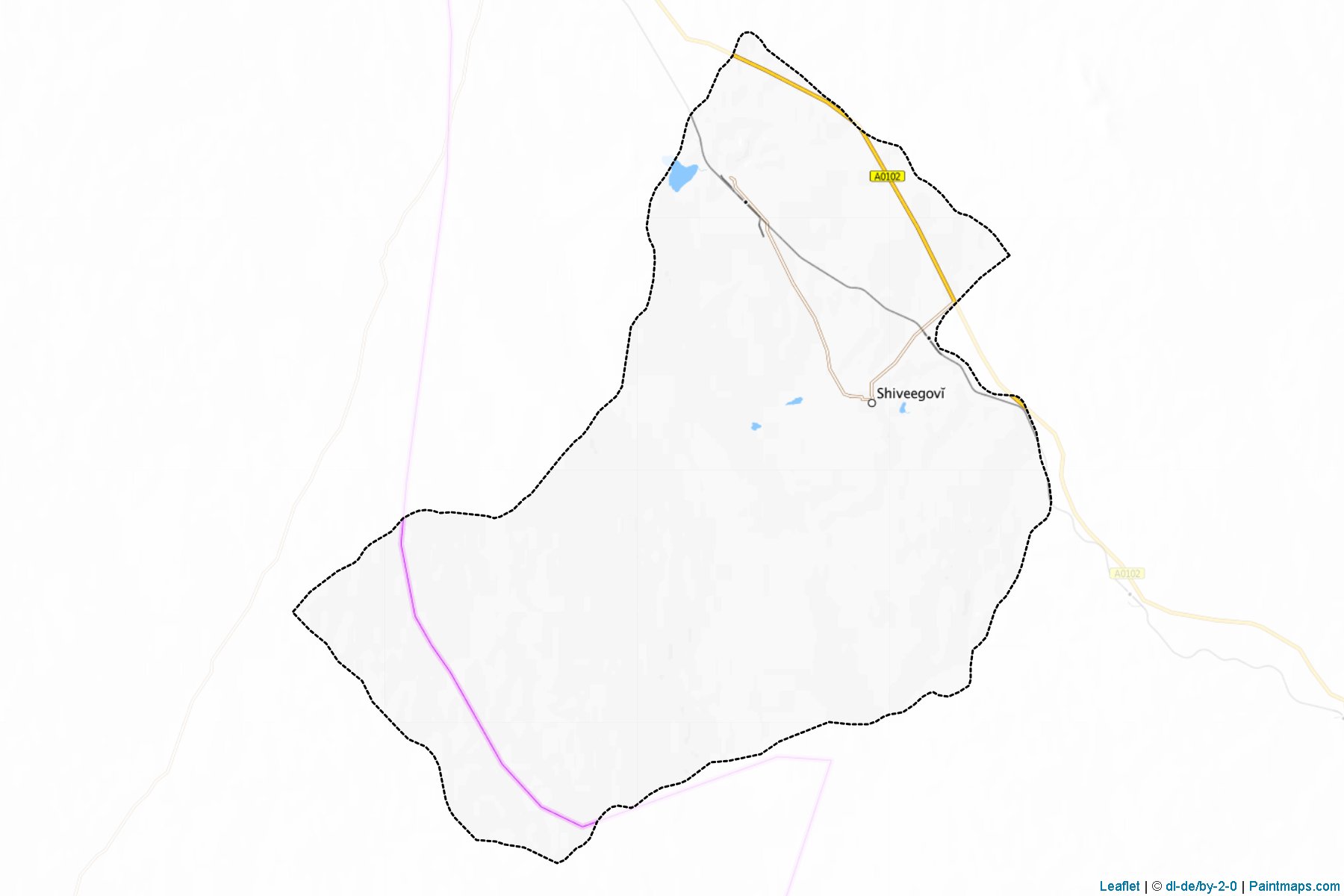 Muestras de recorte de mapas Shiveegovi (Govĭ-Sümber)-1