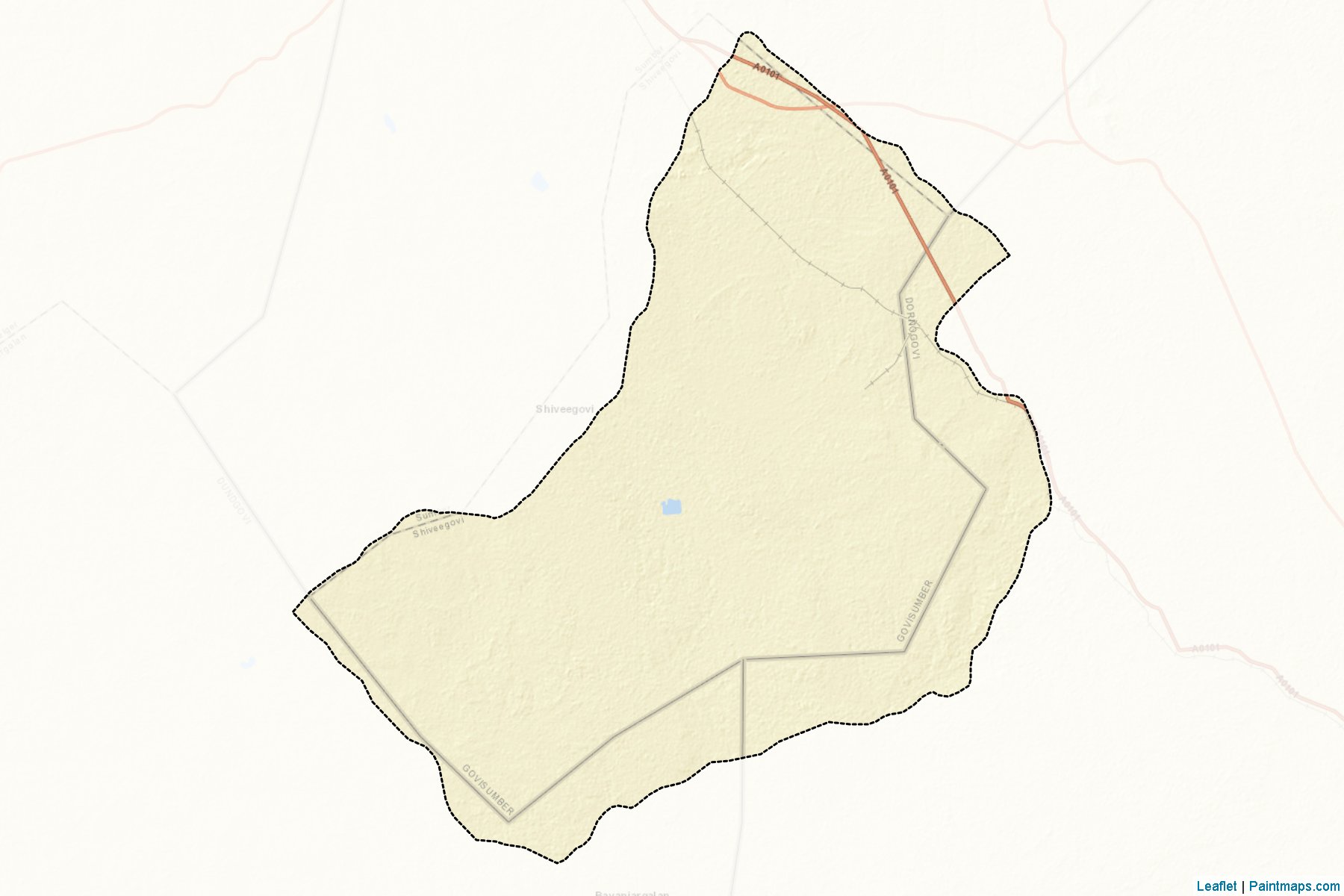 Muestras de recorte de mapas Shiveegovi (Govĭ-Sümber)-2