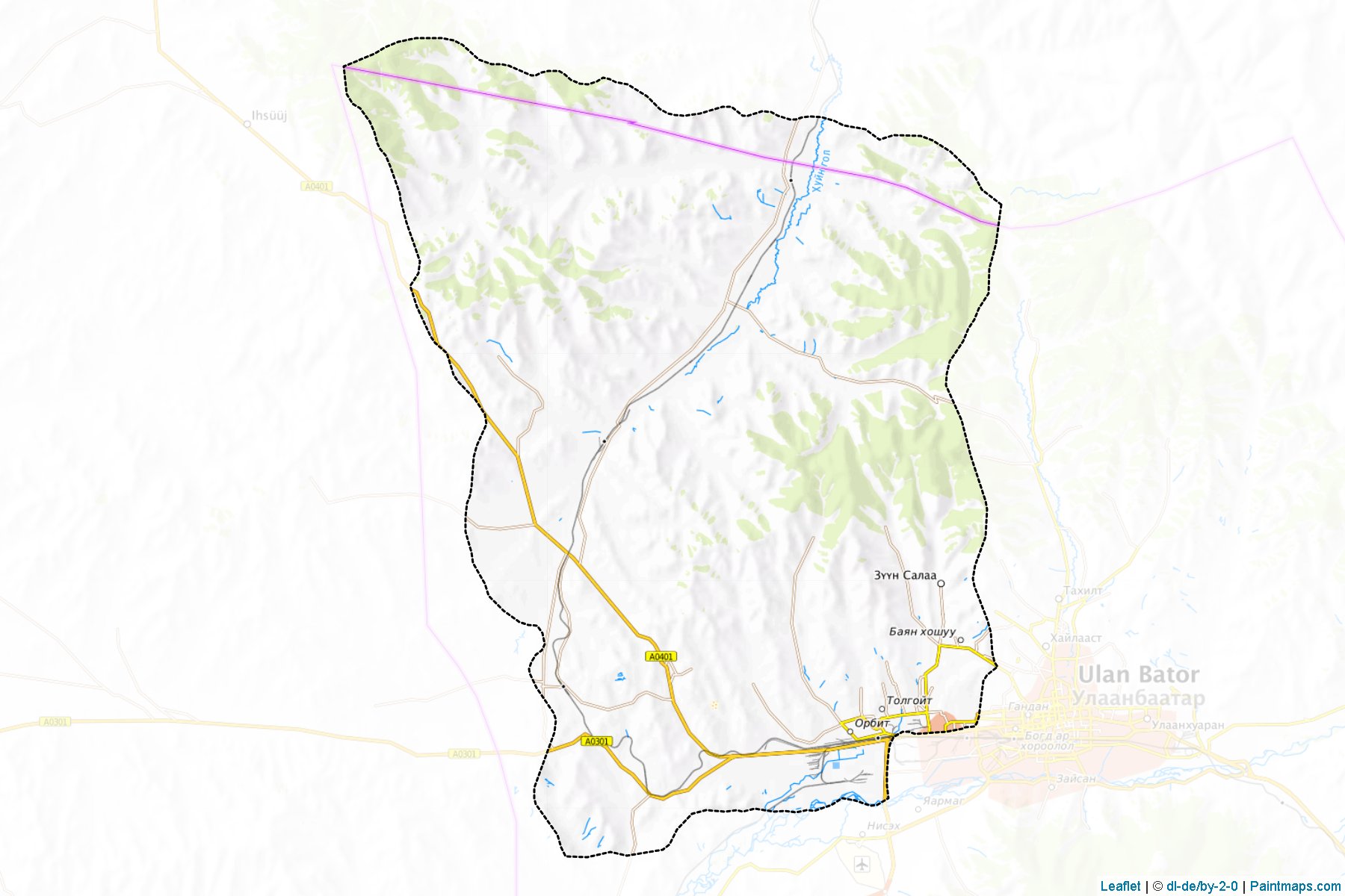 Muestras de recorte de mapas Songinoxairxan (Ulaanbaatar)-1