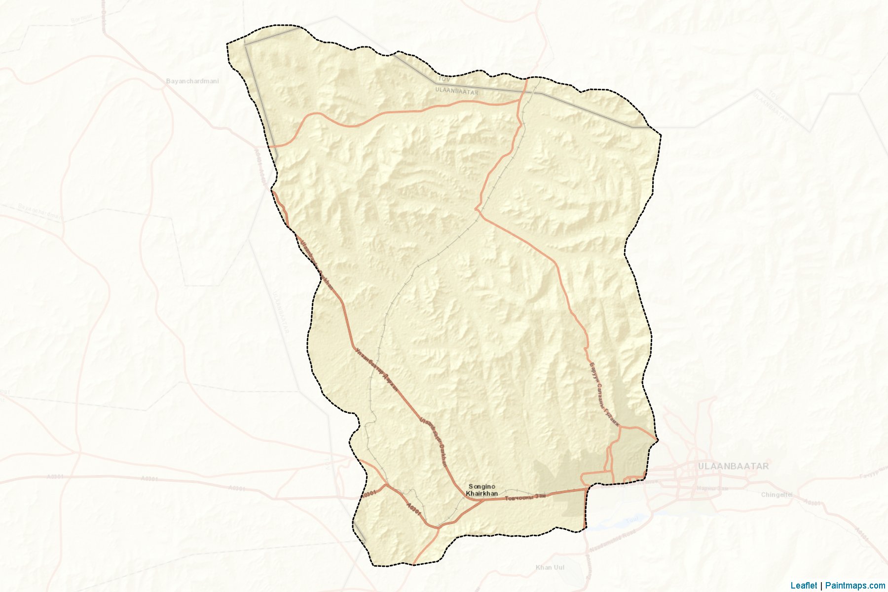 Muestras de recorte de mapas Songinoxairxan (Ulaanbaatar)-2