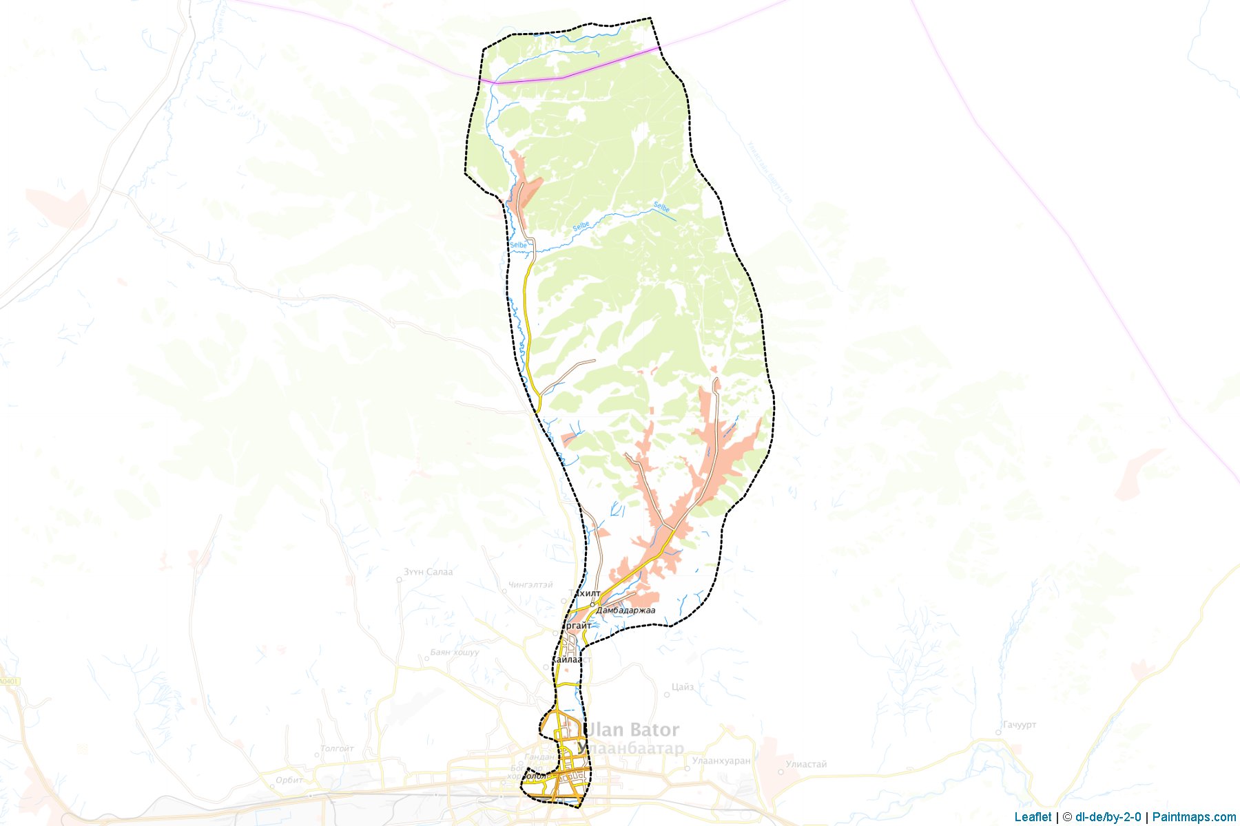 Muestras de recorte de mapas Su'xbaatar (Ulaanbaatar)-1