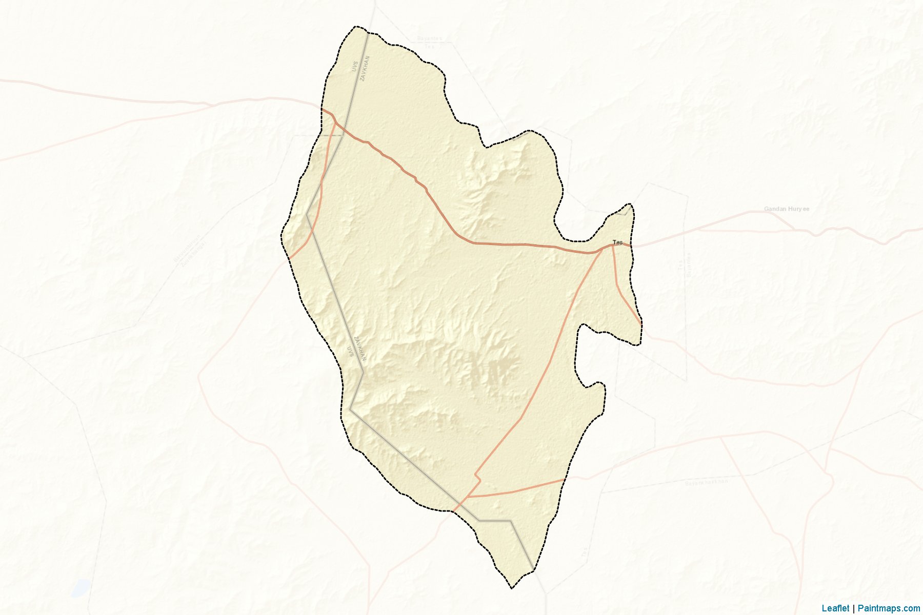 Muestras de recorte de mapas Tes (Dzavxan)-2