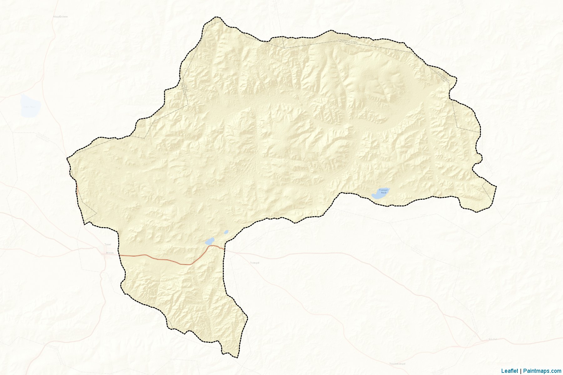 Muestras de recorte de mapas Tu'nel (Hövsgöl)-2